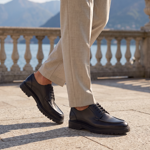 Men's Apron-Toe Derby Shoes