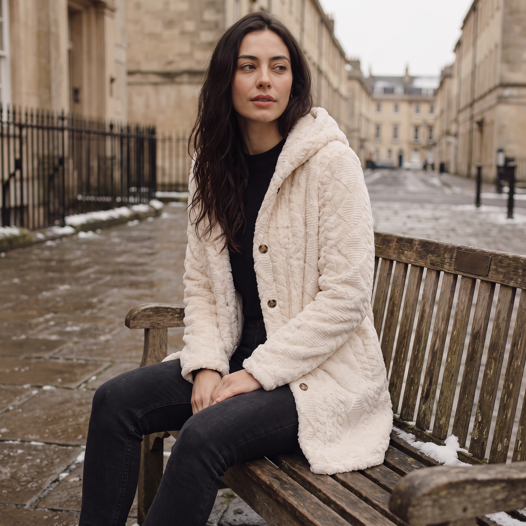Women's Hooded Teddy Cardigan