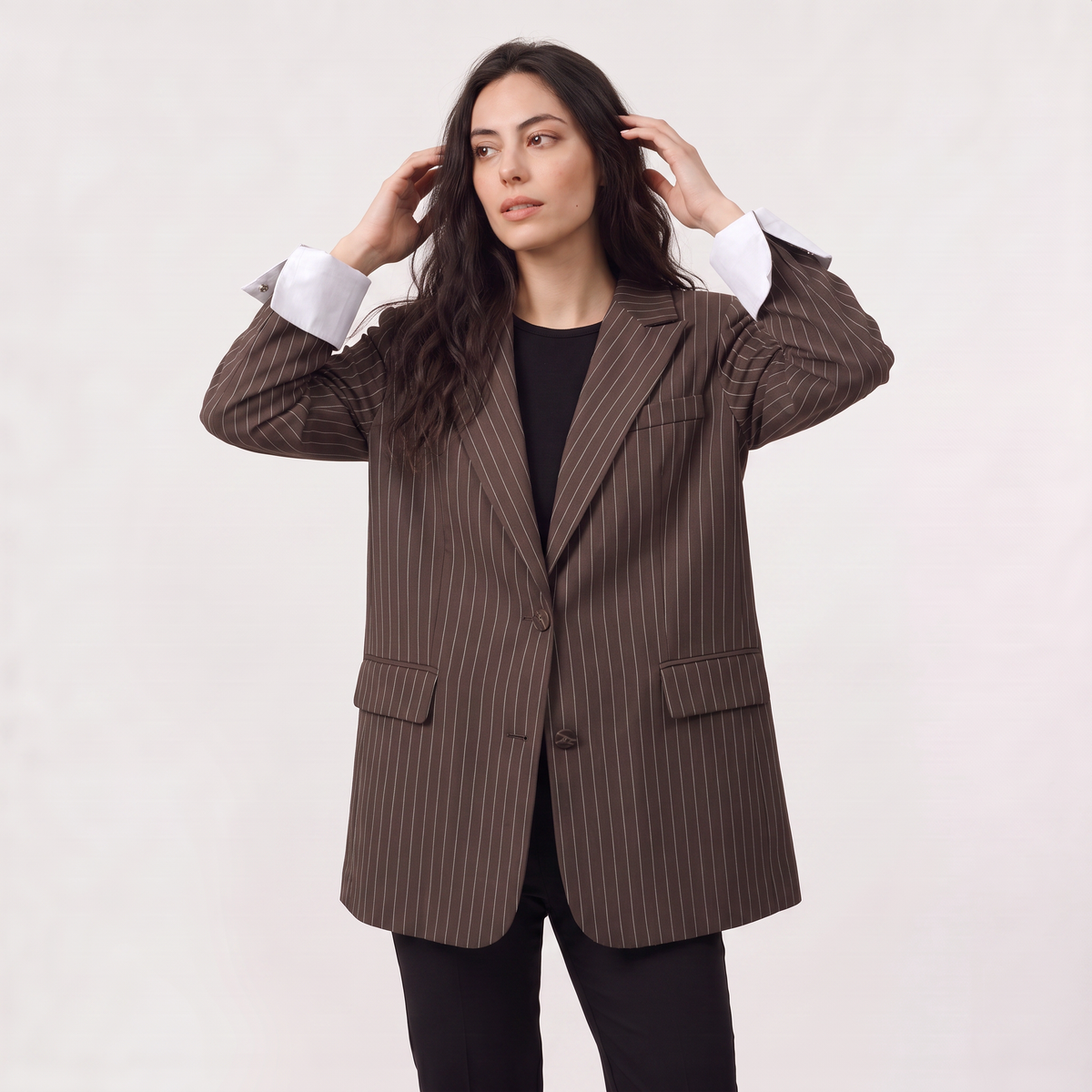 Women's Oversized Striped Blazer