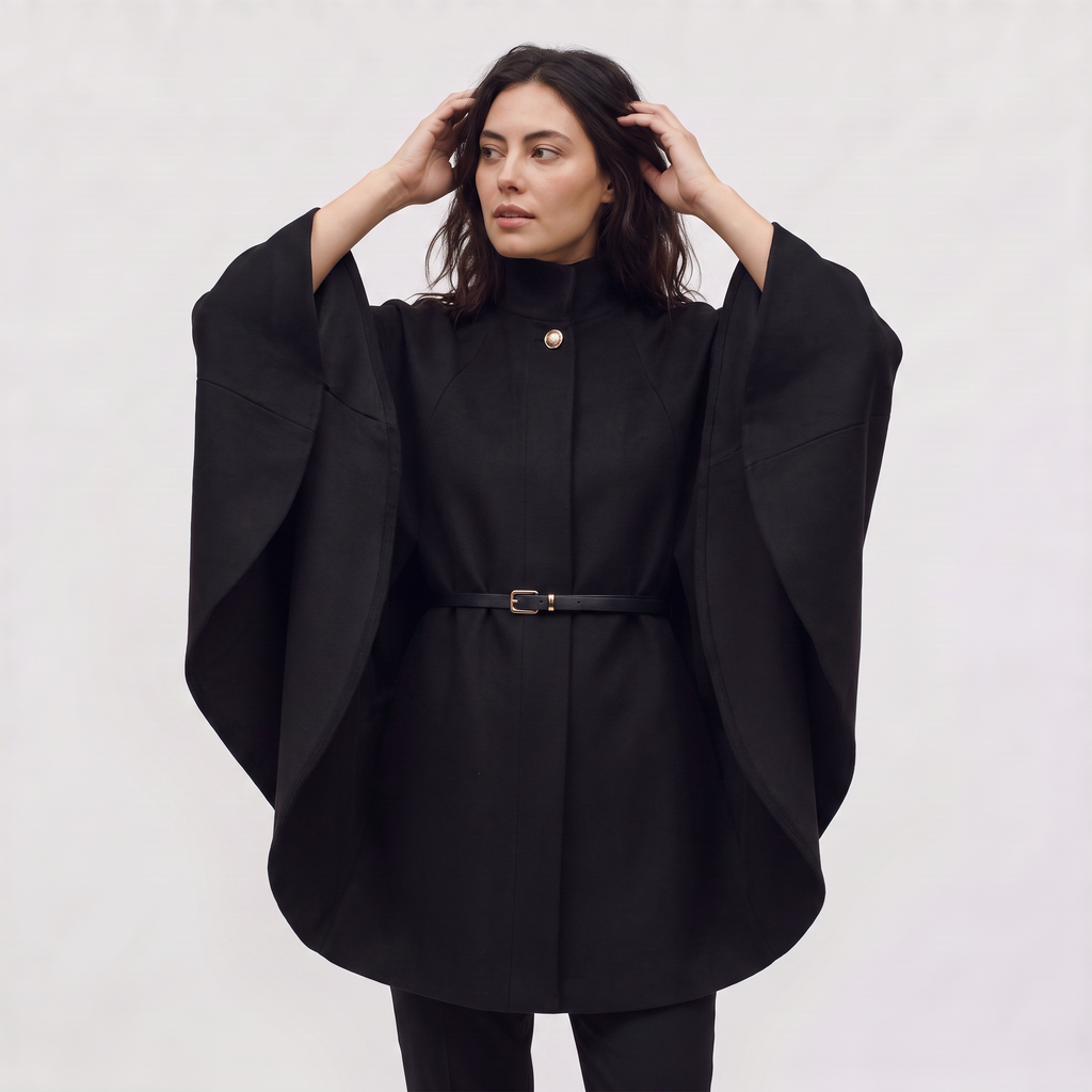 Women's Long Knit Poncho – Cape Coat