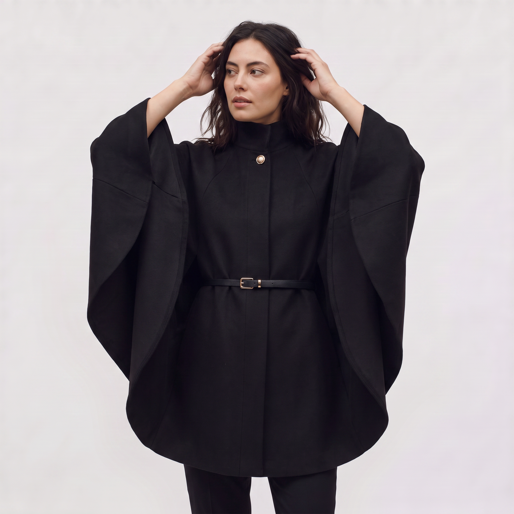 Women's Long Knit Poncho – Cape Coat