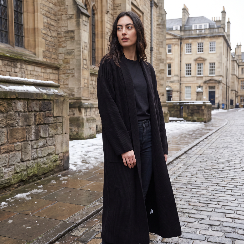Women's Long Open-Front Cardigan