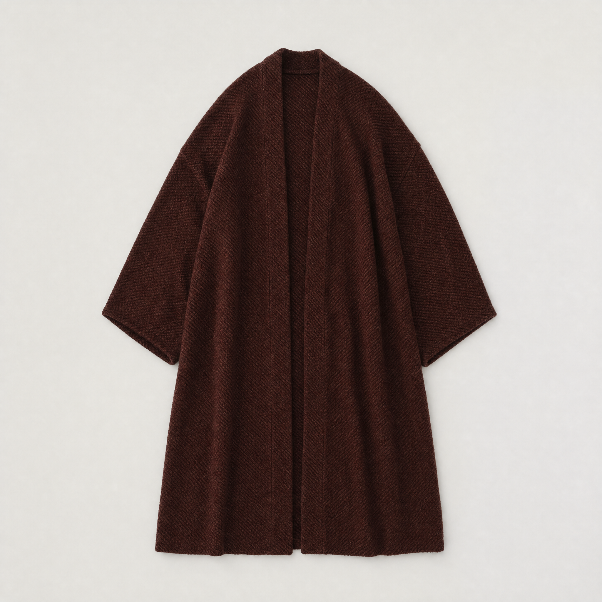 Women's Long Line Open-Front Knit Cardigan