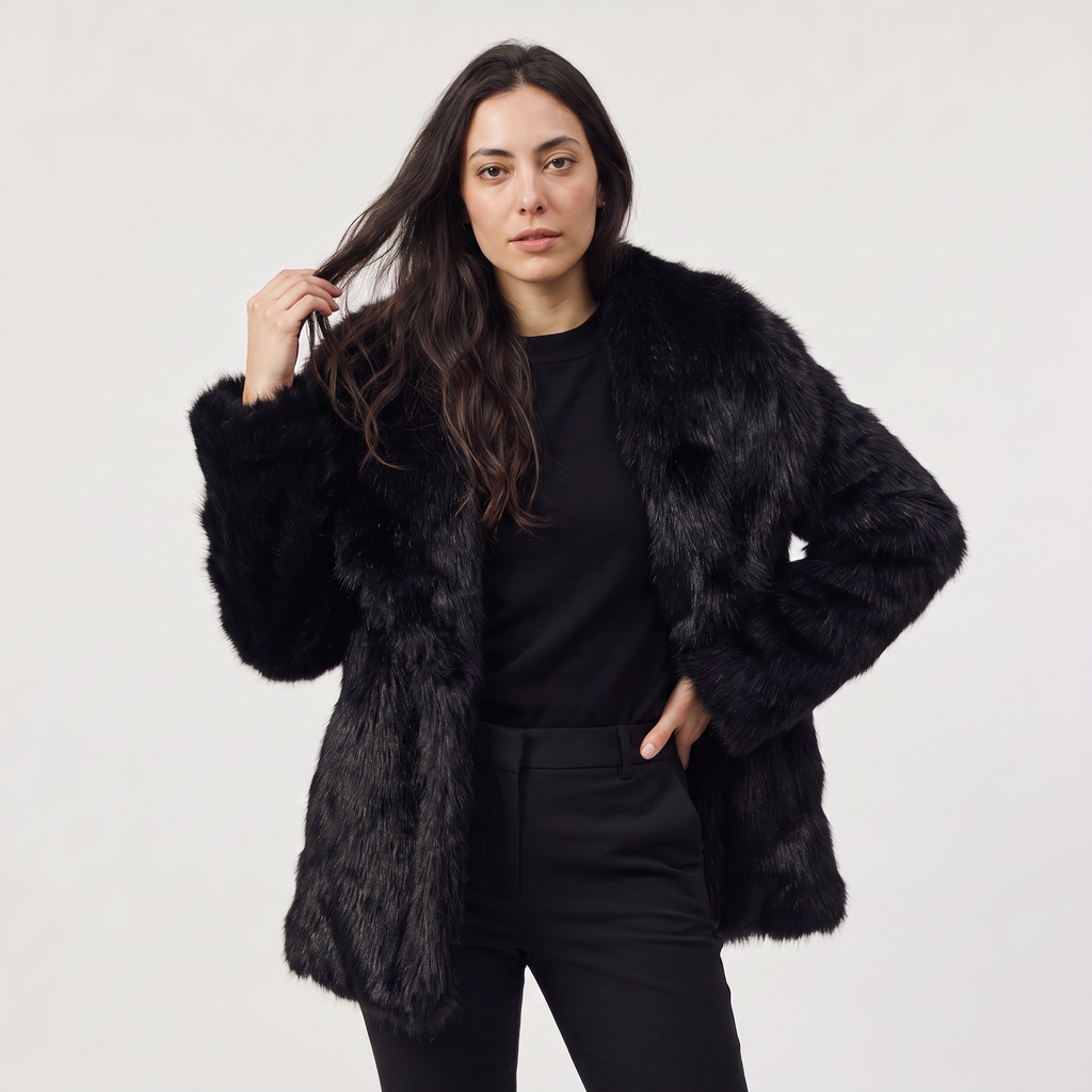 Women's Longline Faux Fur Coat