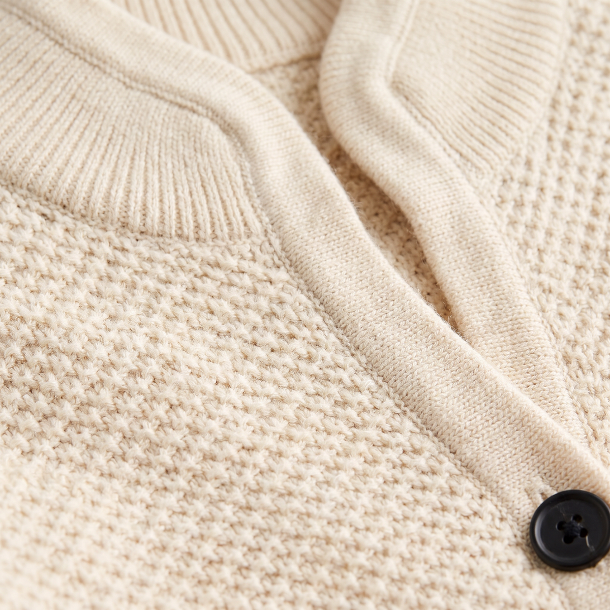 Women's Textured Knit Stand Collar Cardigan