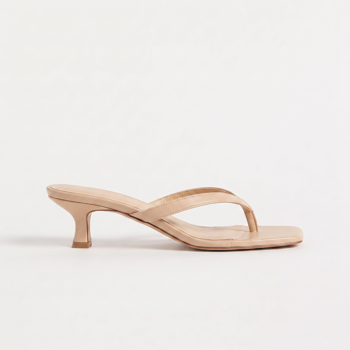 Women's Square Toe Kitten Heel Sandals