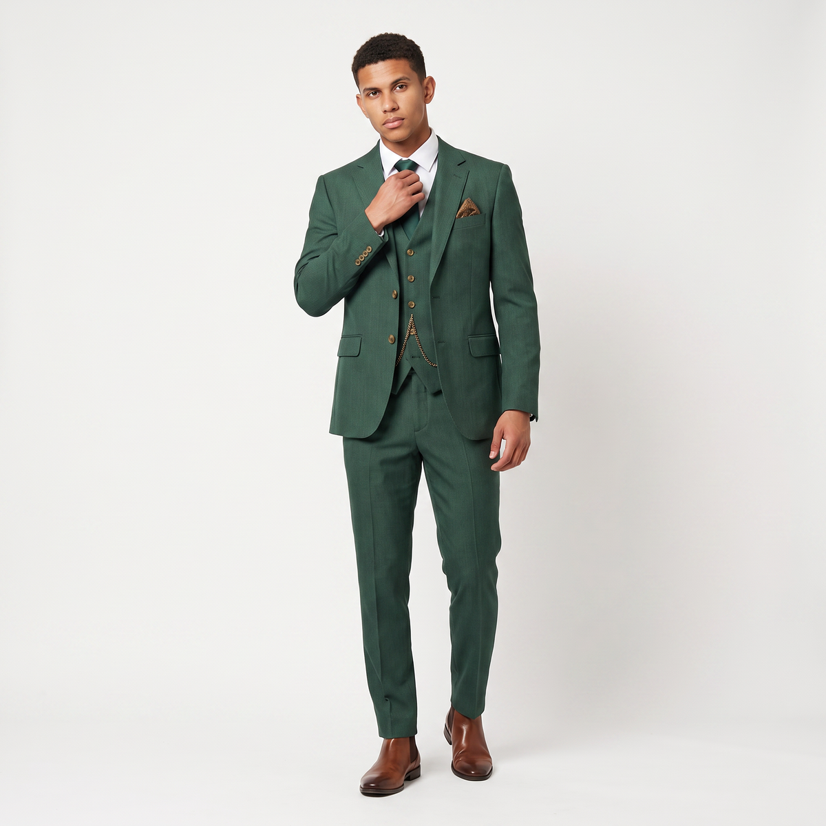 Men's Three-Piece Summer Wedding Suit