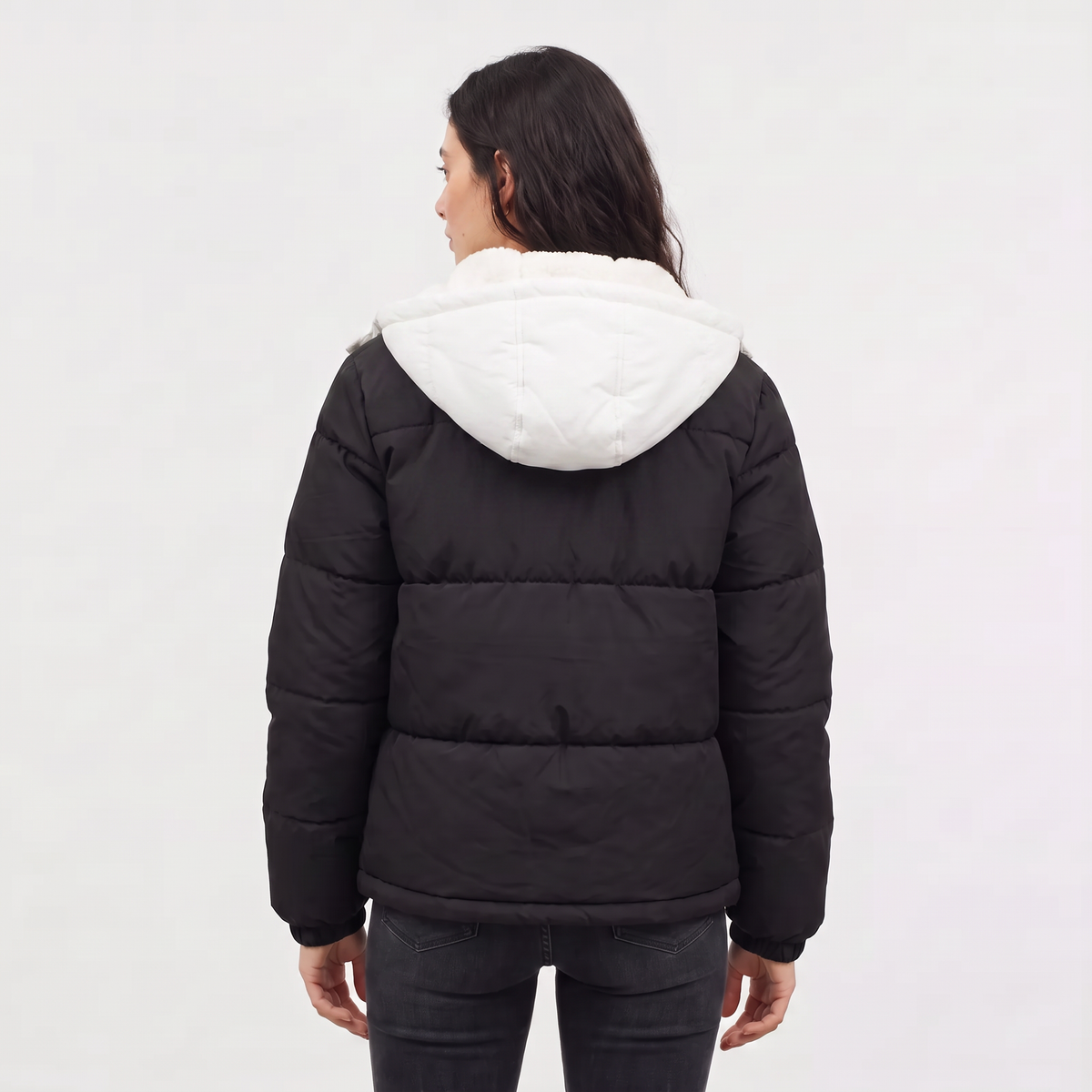 Women's Sherpa-Lined Hooded Puffer Jacket