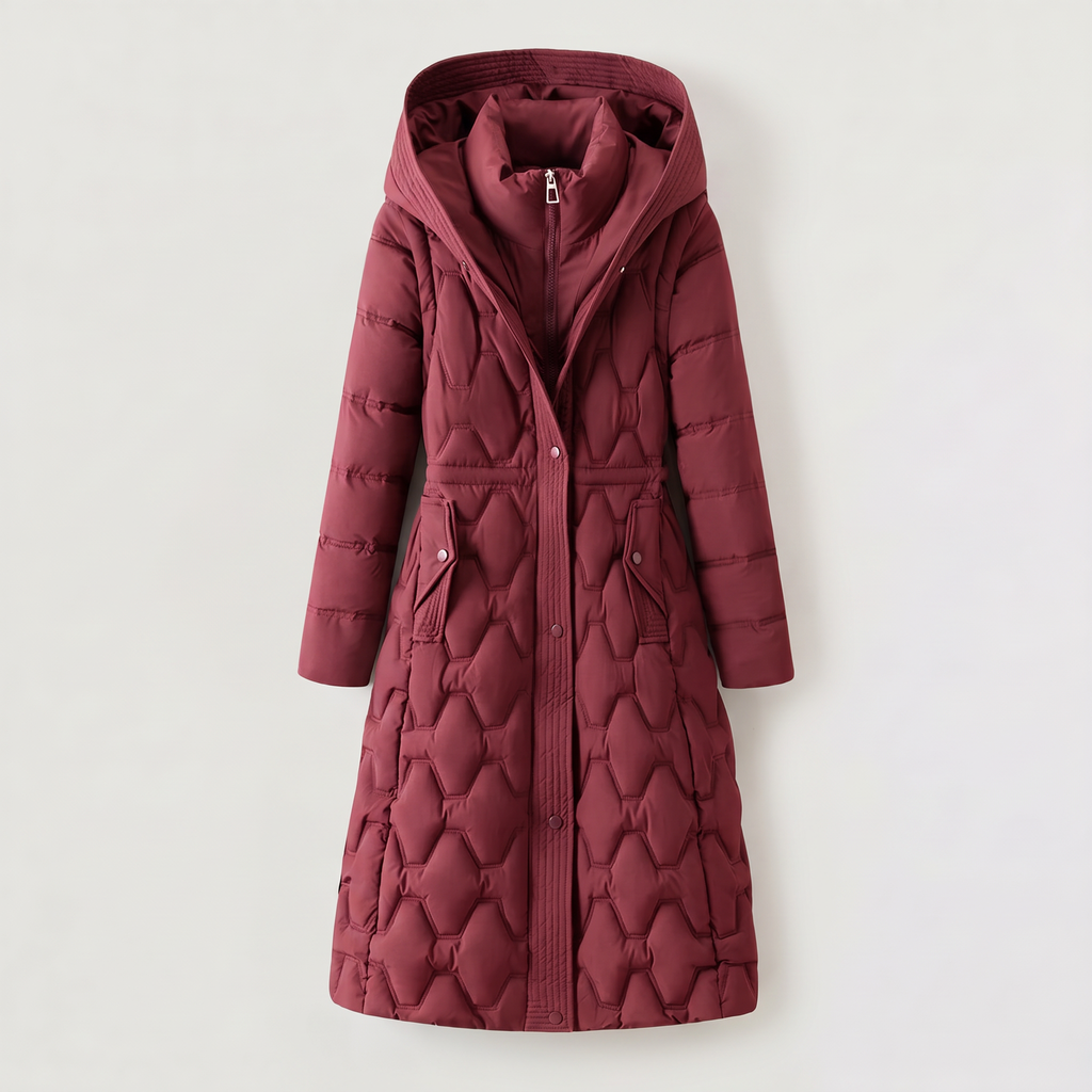 Women's Maxi Quilted Hooded Coat