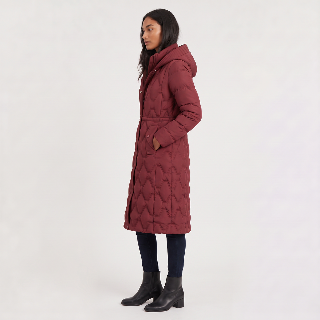 Women's Maxi Quilted Hooded Coat