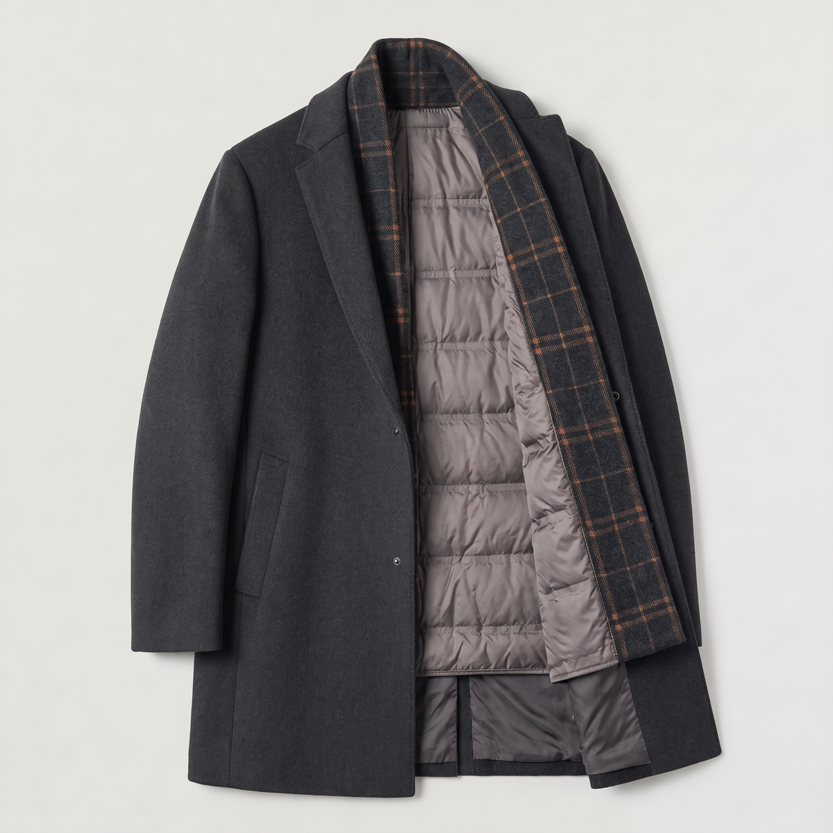 Men's Wool-Blend Single-Breasted Coat