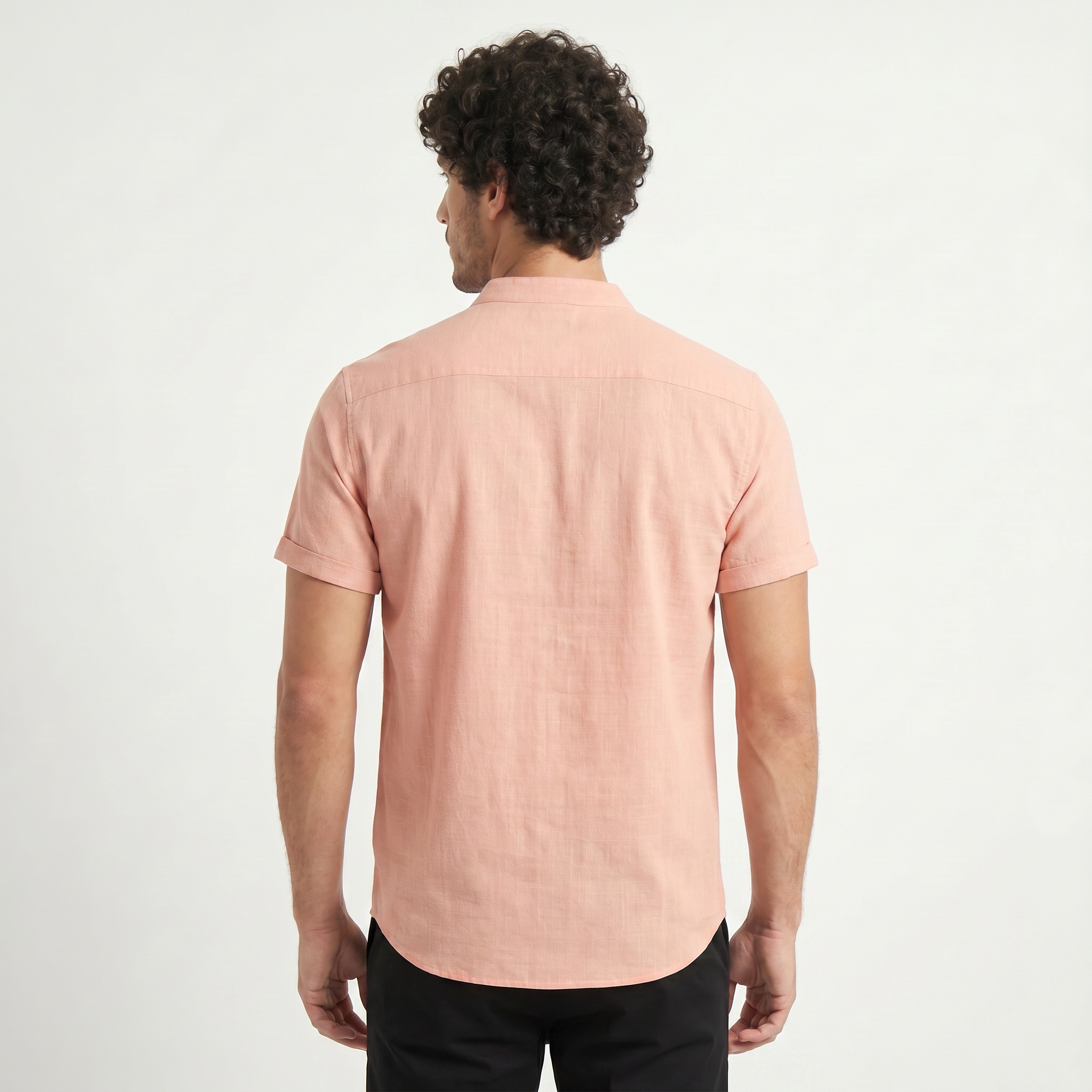 Men's Cotton Linen Henley Shirt