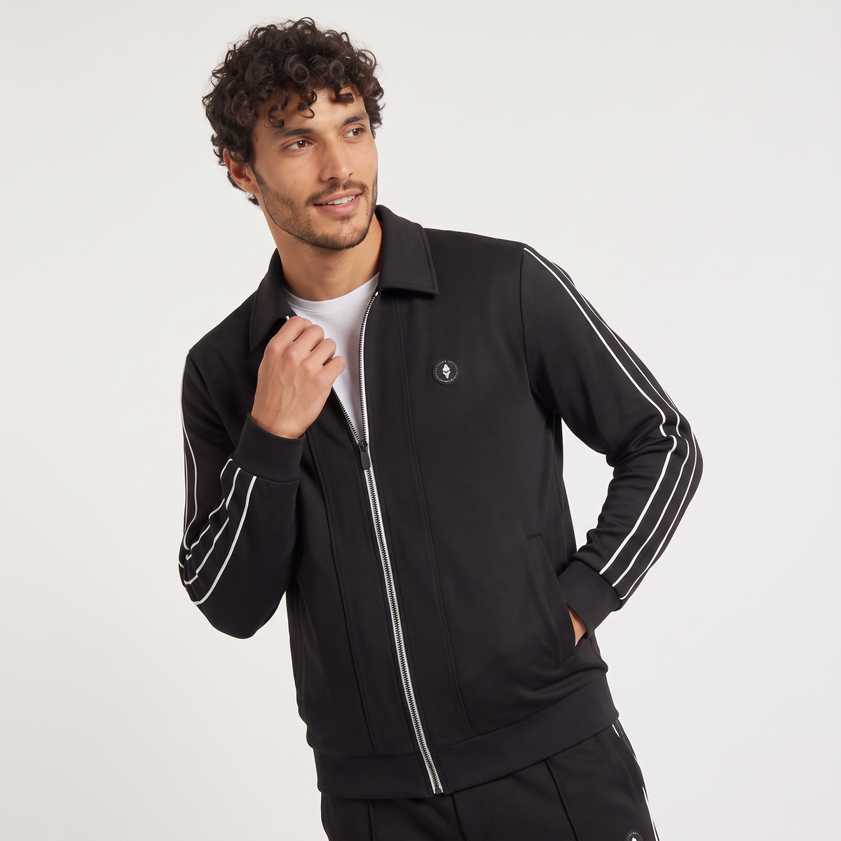 Men's Zip-Up Tracksuit Set