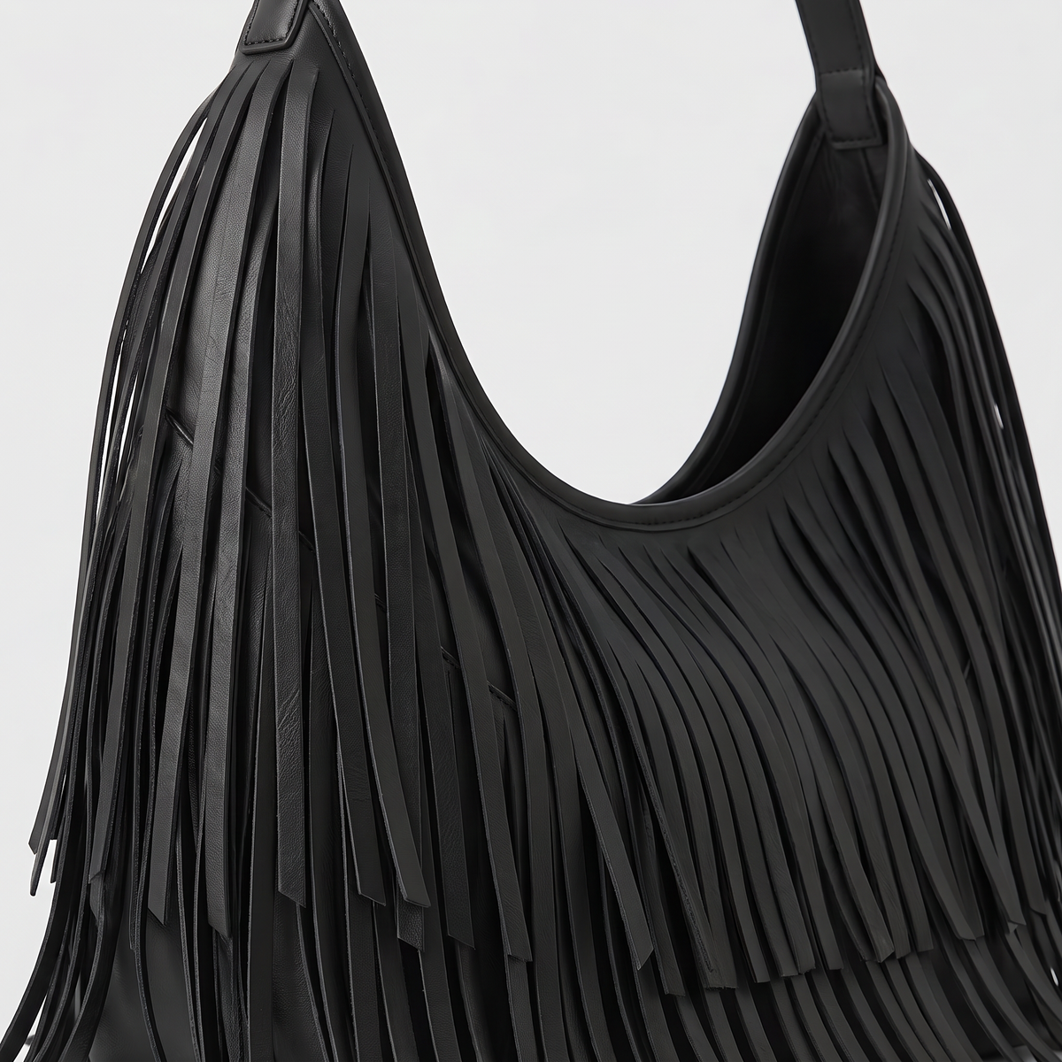 Women's Fringed Hobo Shoulder Bag