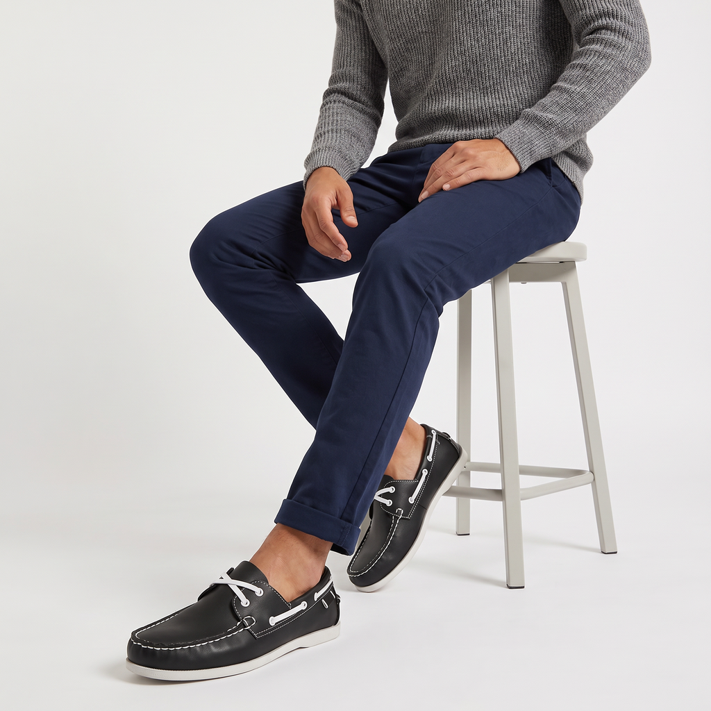 Men's Leather Boat Loafers