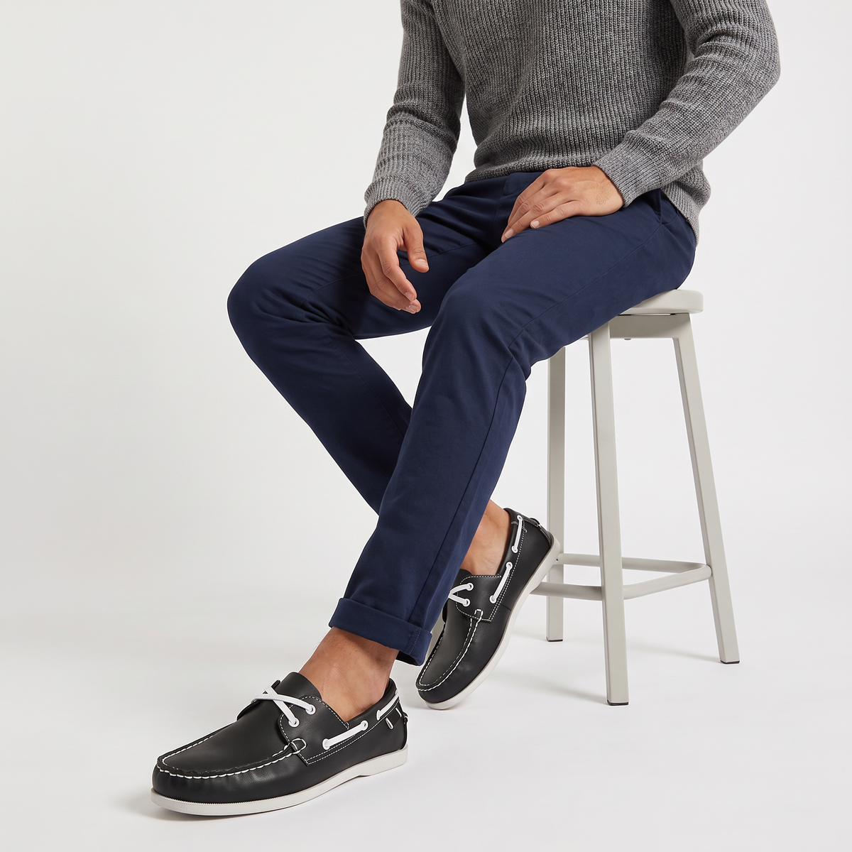 Men's Leather Boat Loafers