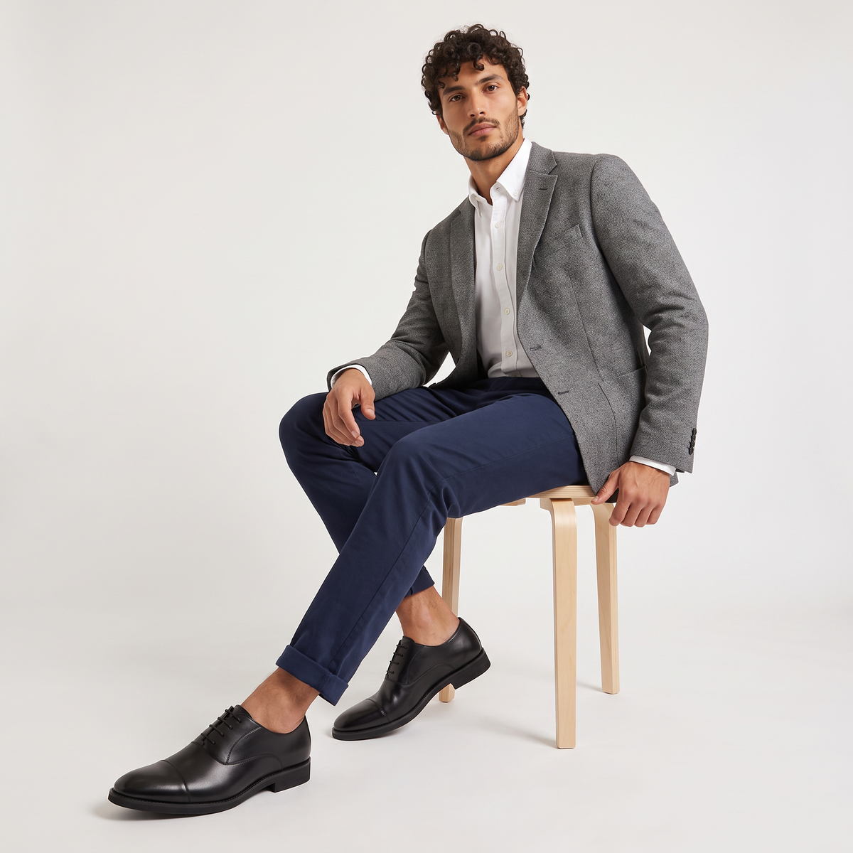 Men's Pointed-Toe Lace-Up Dress Shoes