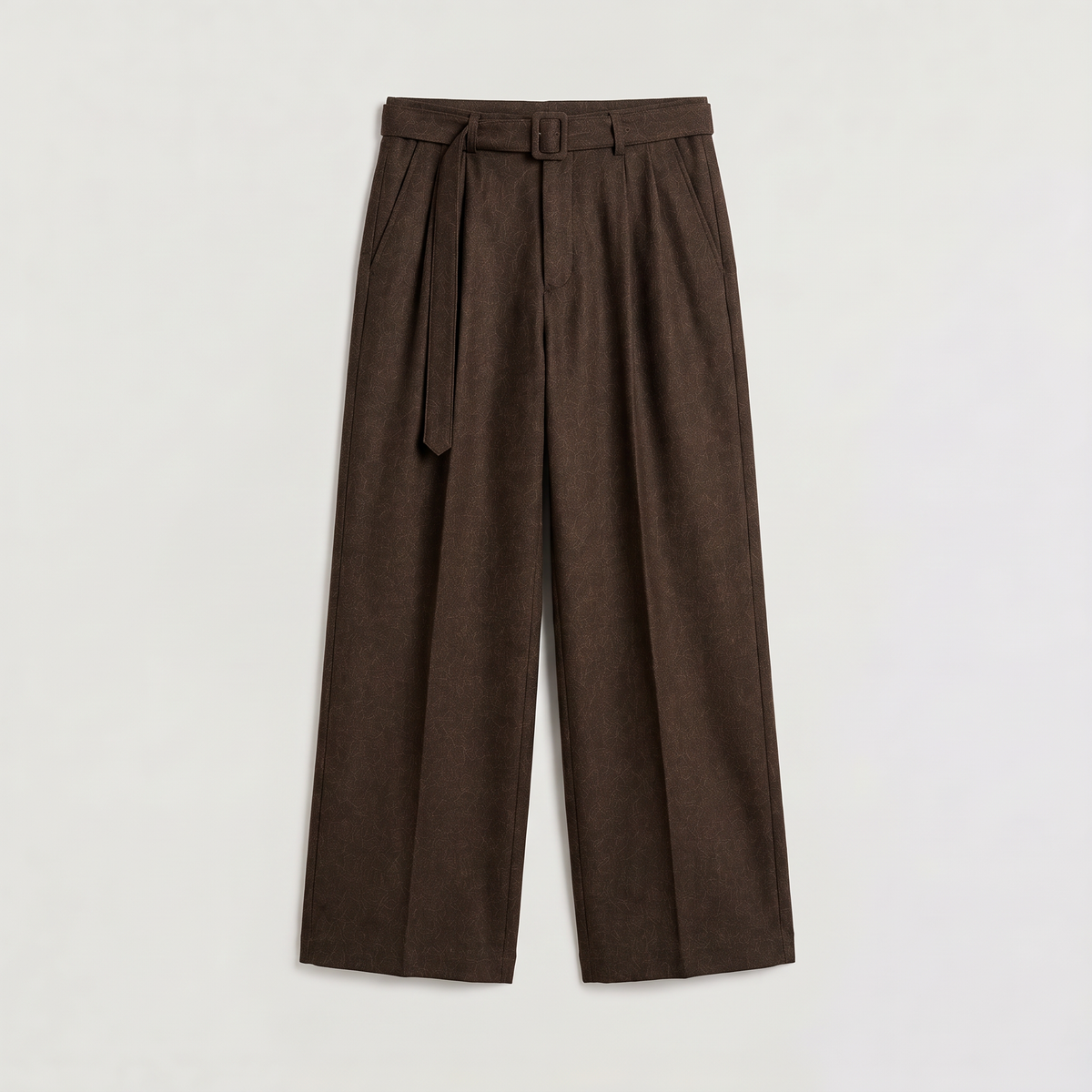 Men's Pleated Wide-Leg Dress Trousers