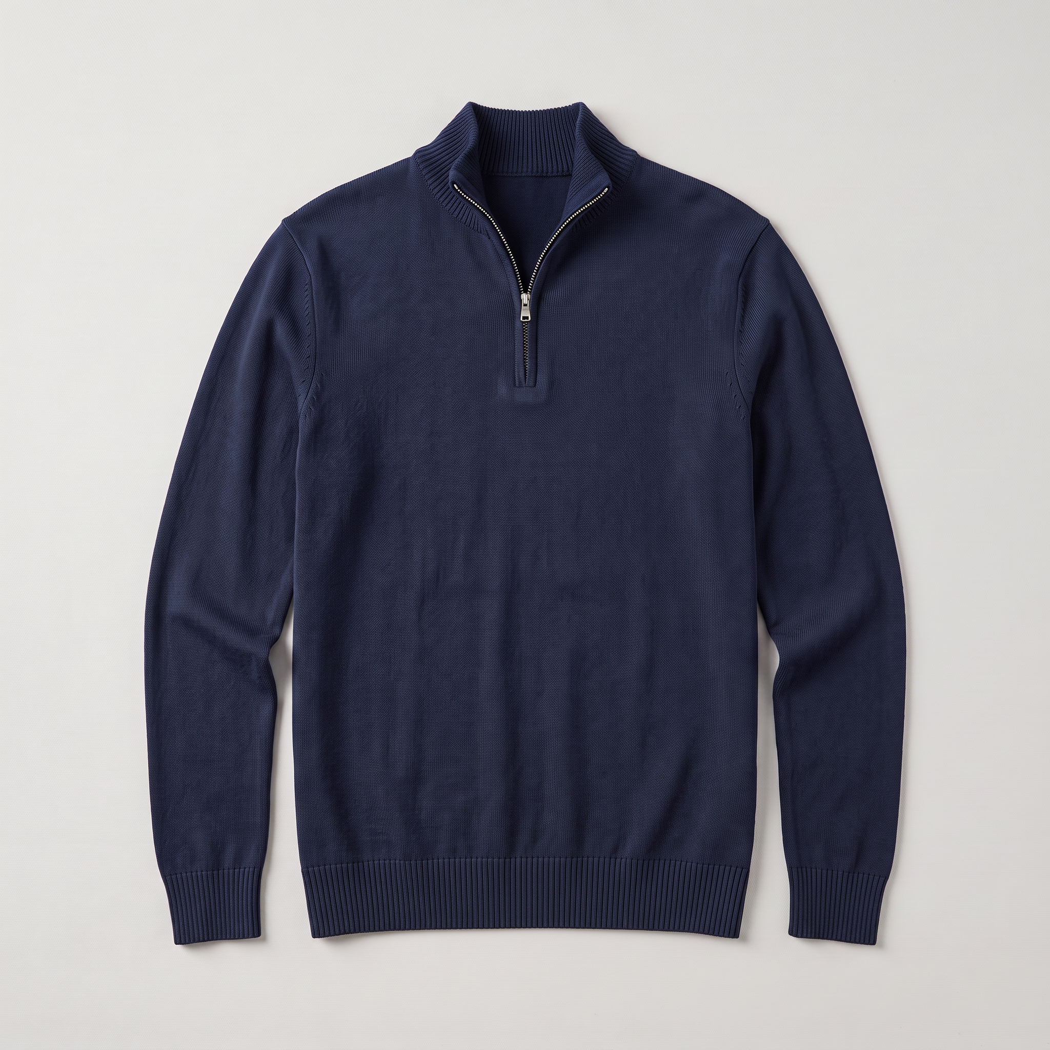 Men's Cotton Blend Quarter-Zip Knitted Sweater