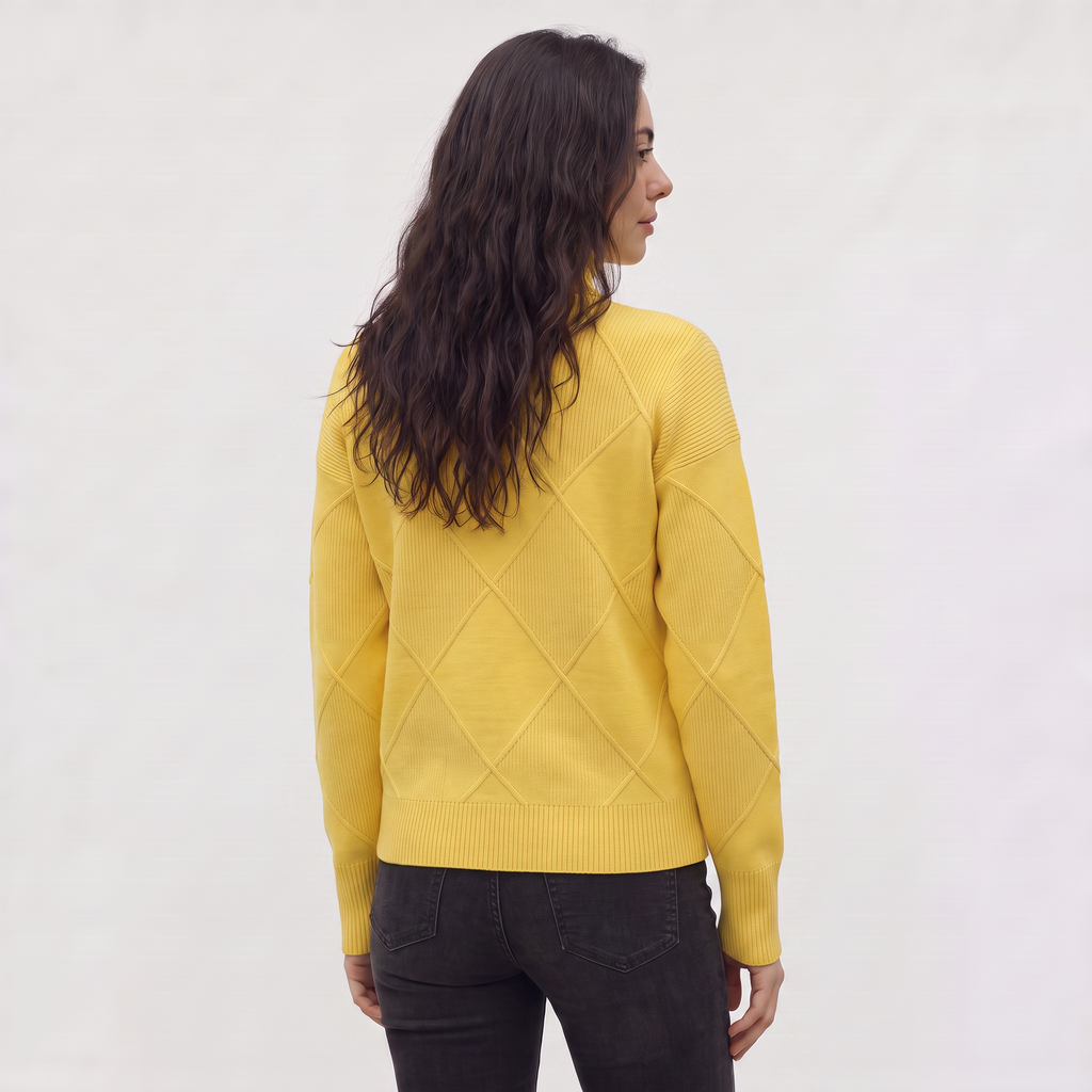 Women's Cable Knit Turtleneck Jumper