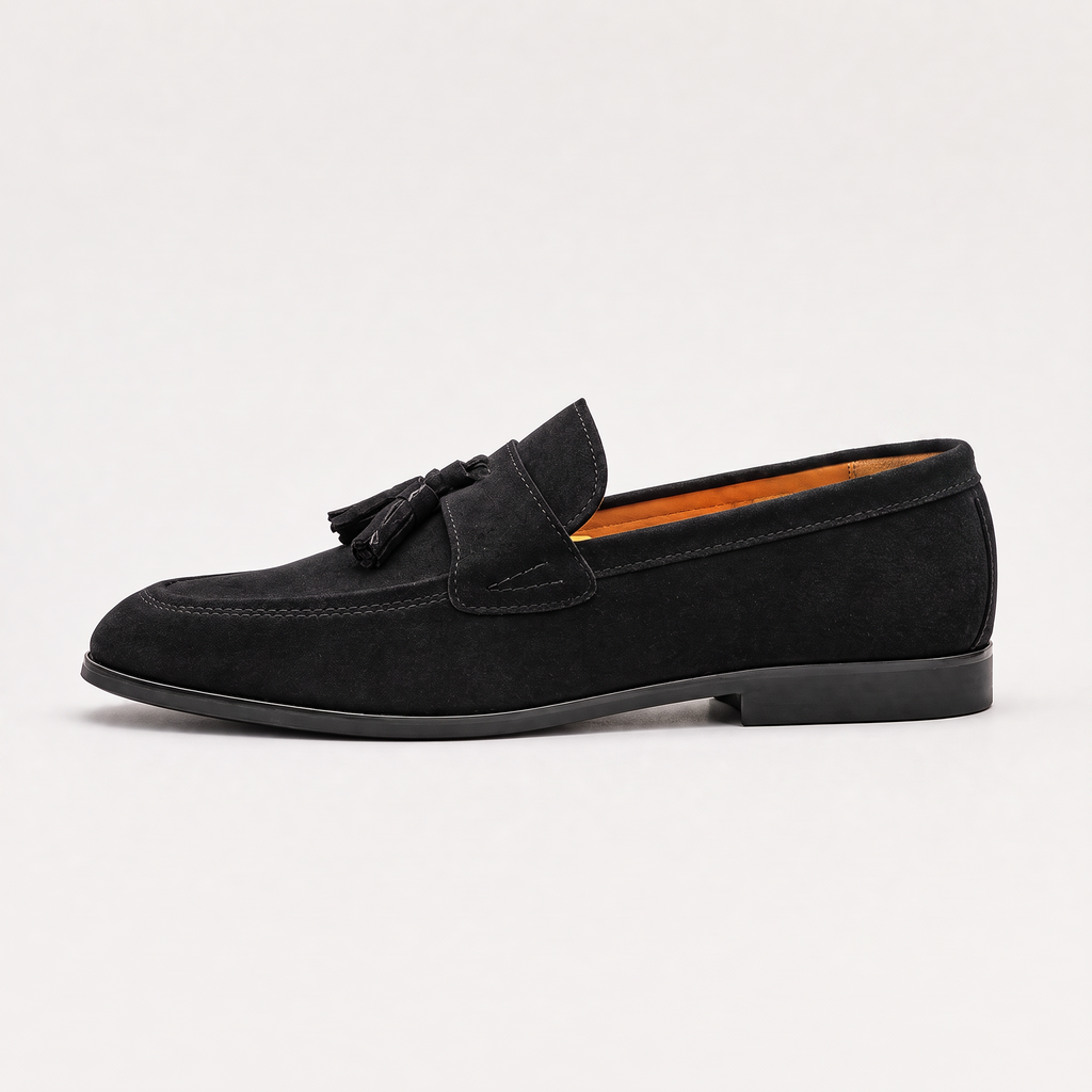 Men's Suede Tassel Loafers Low Top Casual Shoes