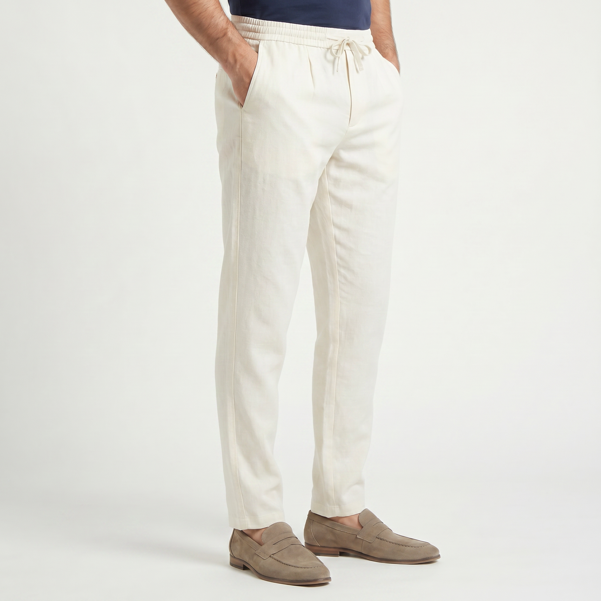 Men's Linen Drawstring Seaside Trousers