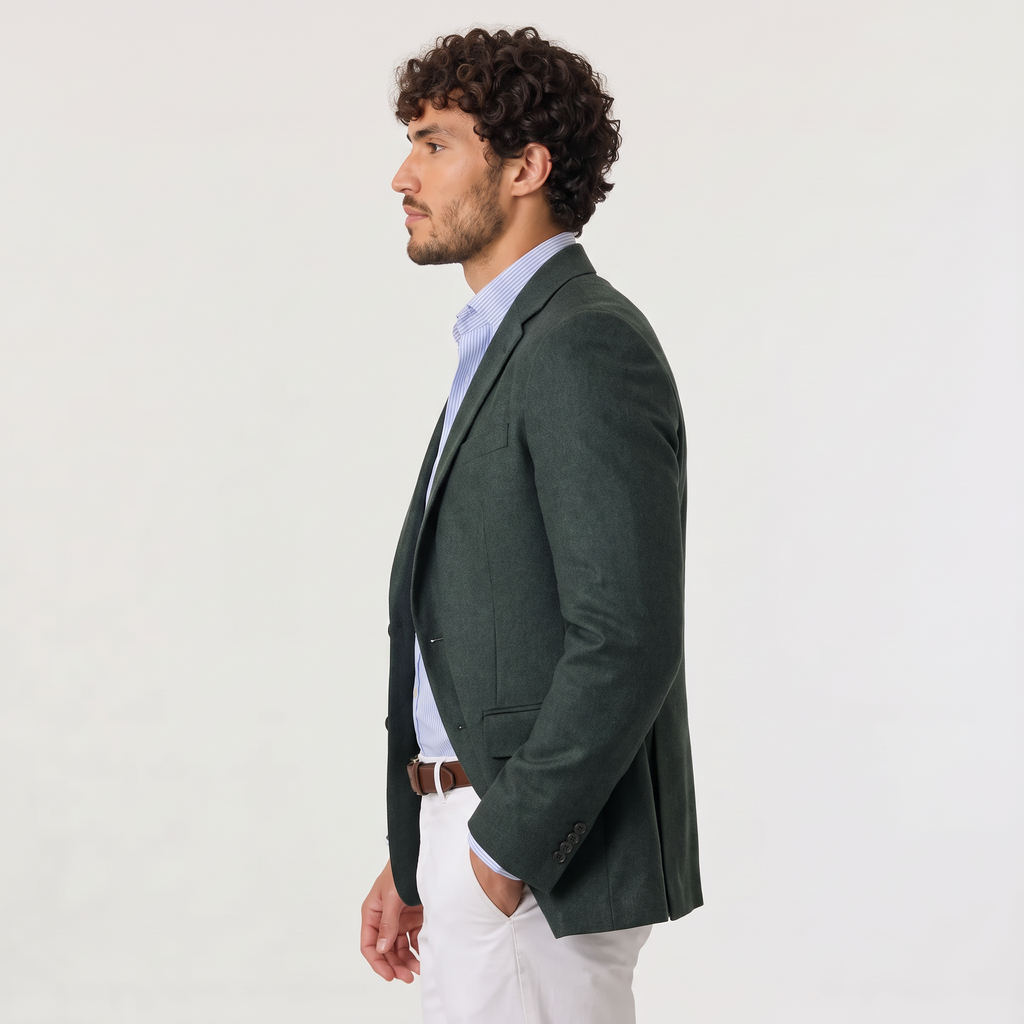Men's Tailored Knit Blazer - Smart Casual Wear