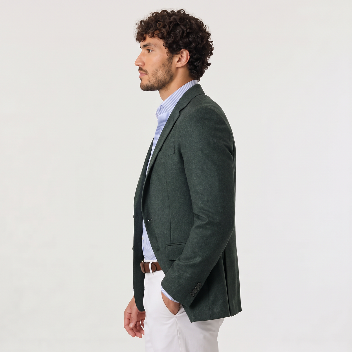 Men's Tailored Knit Blazer - Smart Casual Wear