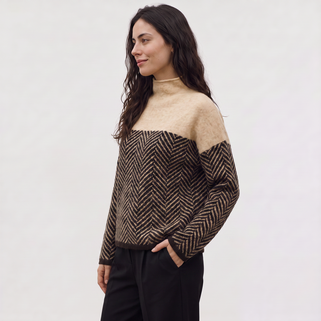 Women's Relaxed Turtleneck Knit Sweater