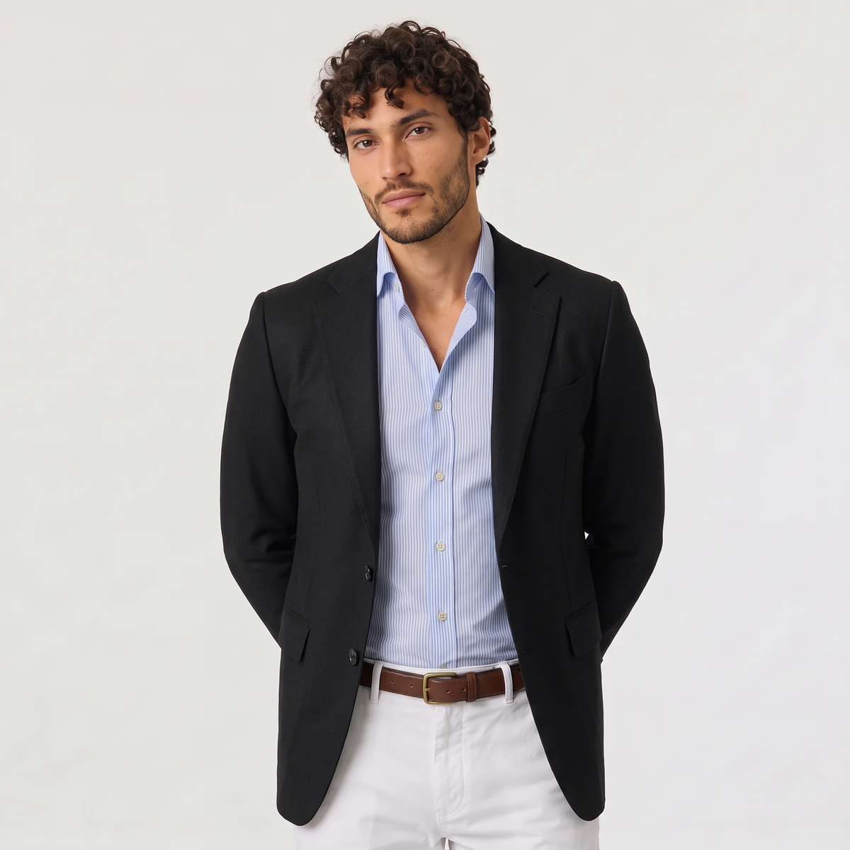 Men's Tailored Knit Blazer - Smart Casual Wear