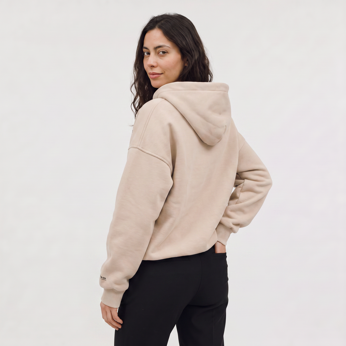 Women's Oversized V-Neck Jumper Hoodie