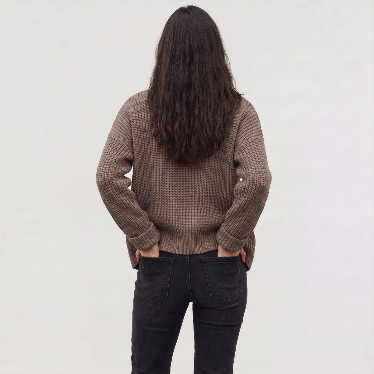 Women's Long Open-Front Chunky Knit Cardigan