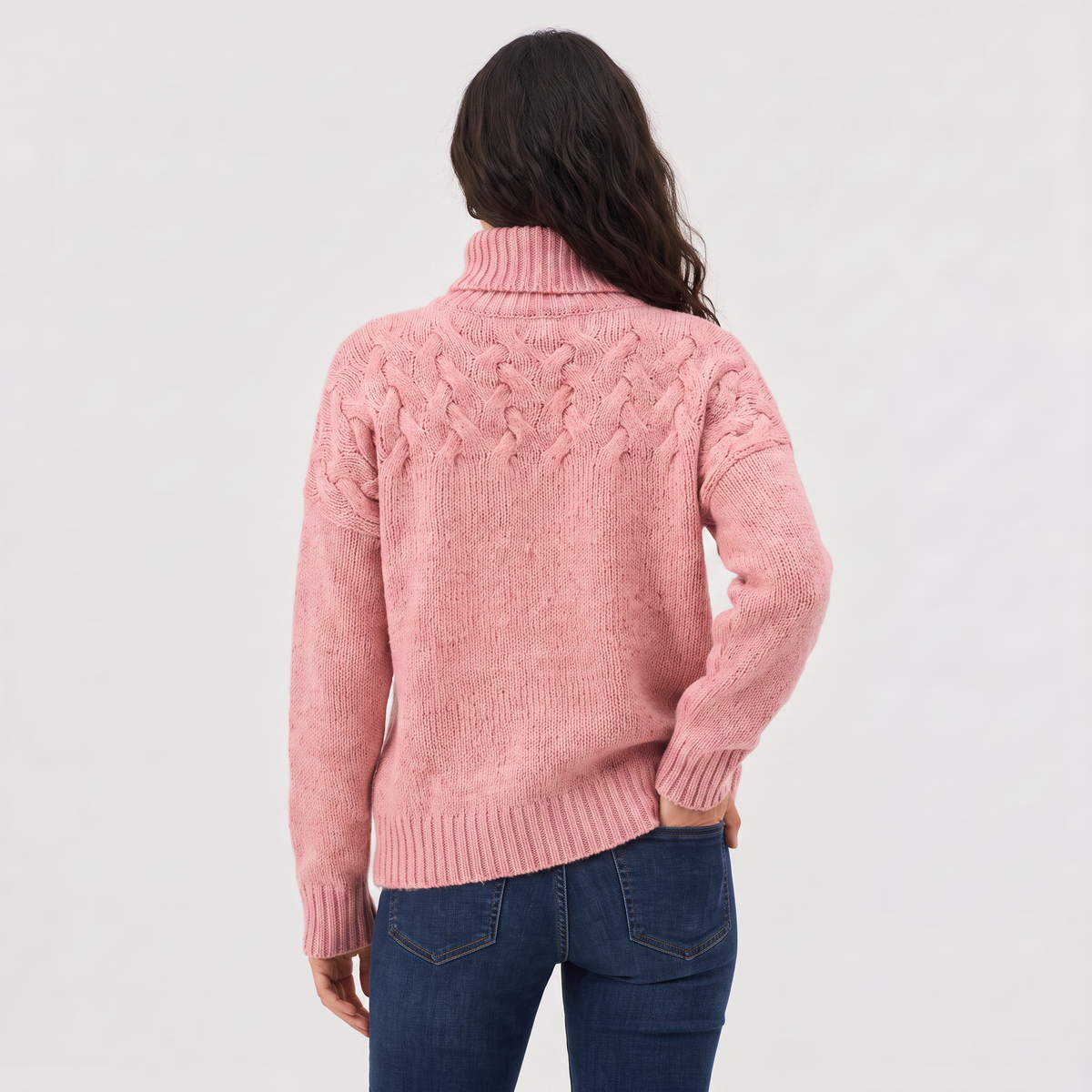 Women's Cable Knit Turtleneck Winter Jumper