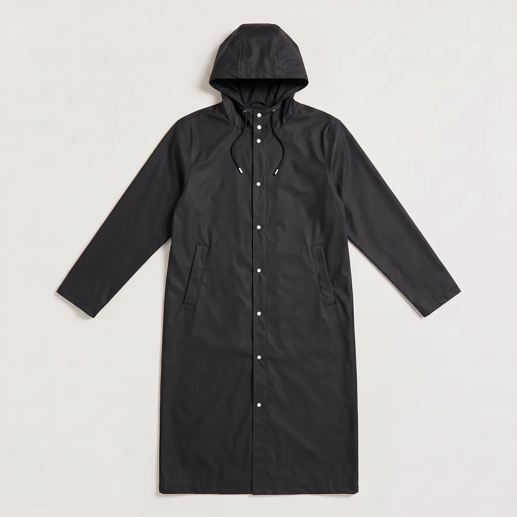 Men's Extra Long Hooded Raincoat