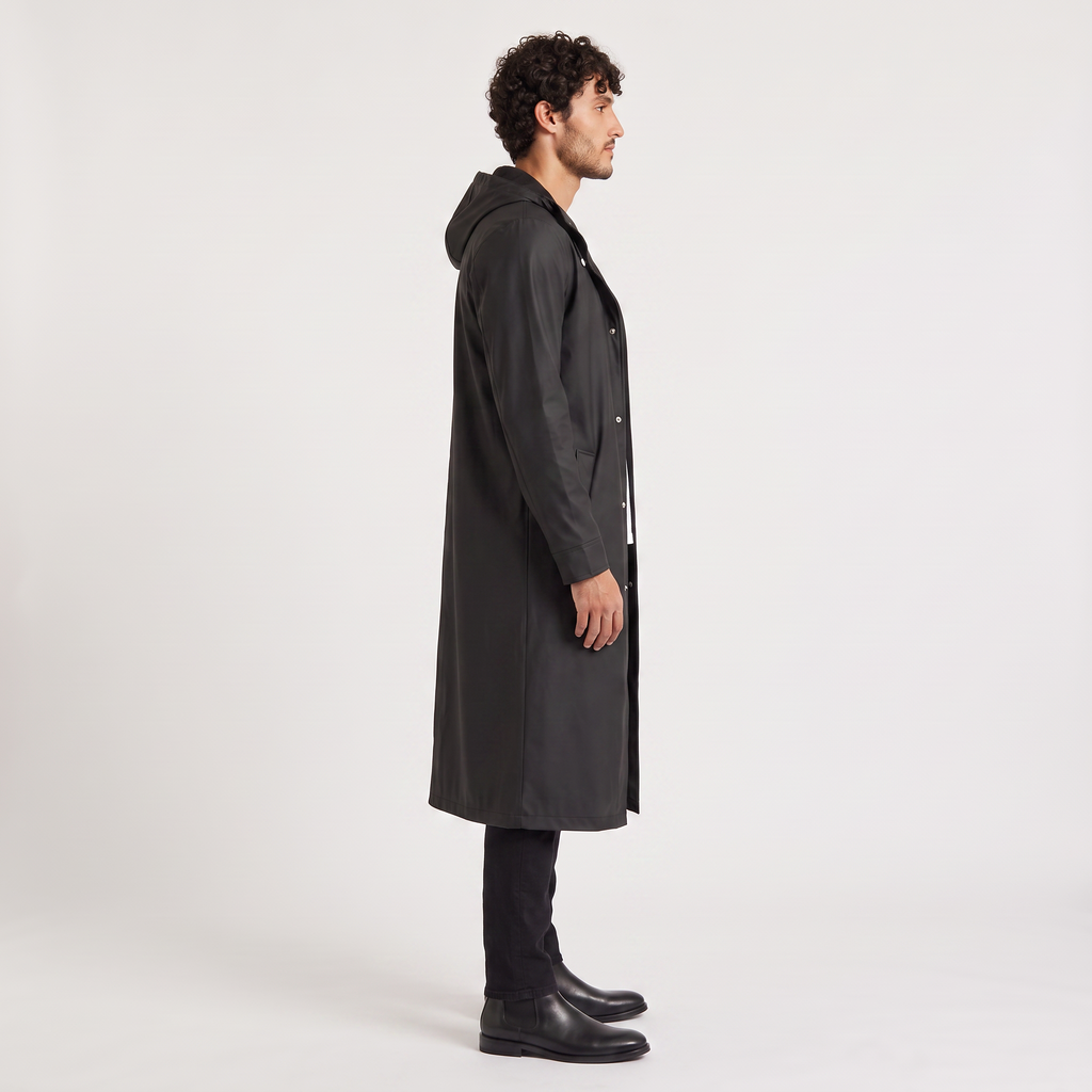 Men's Extra Long Hooded Raincoat
