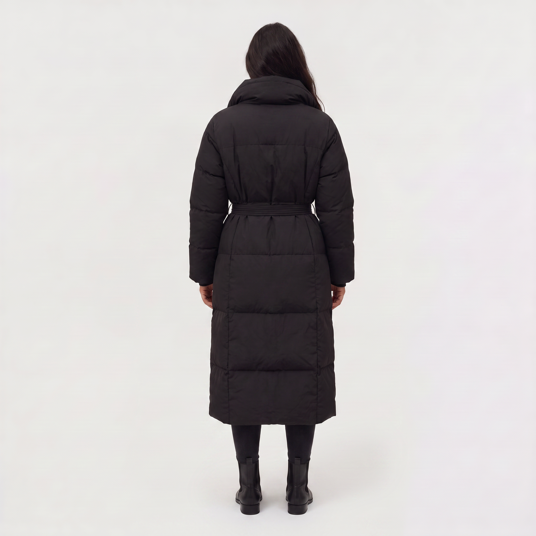 Women's Long Line Hooded Puffer Coat