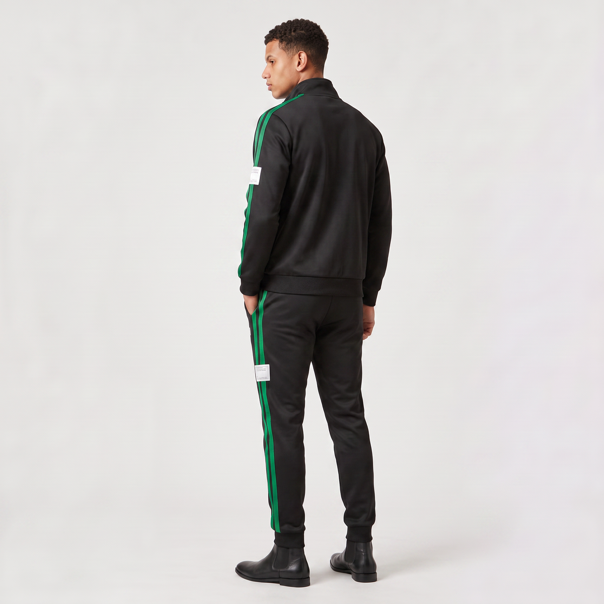 Men's Two-Piece Track Jacket and Drawstring Trousers Set