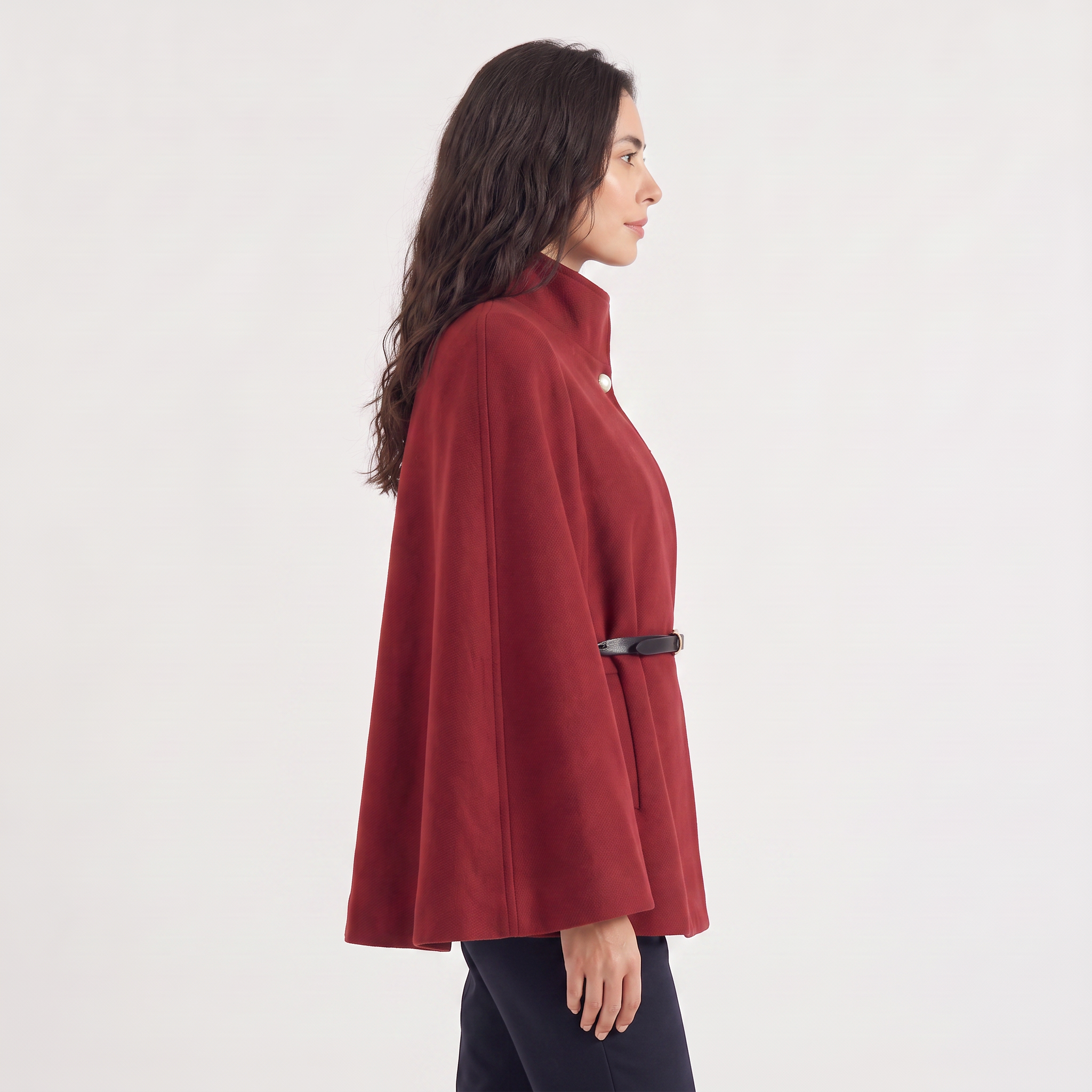 Women's Belted Cloak Coat