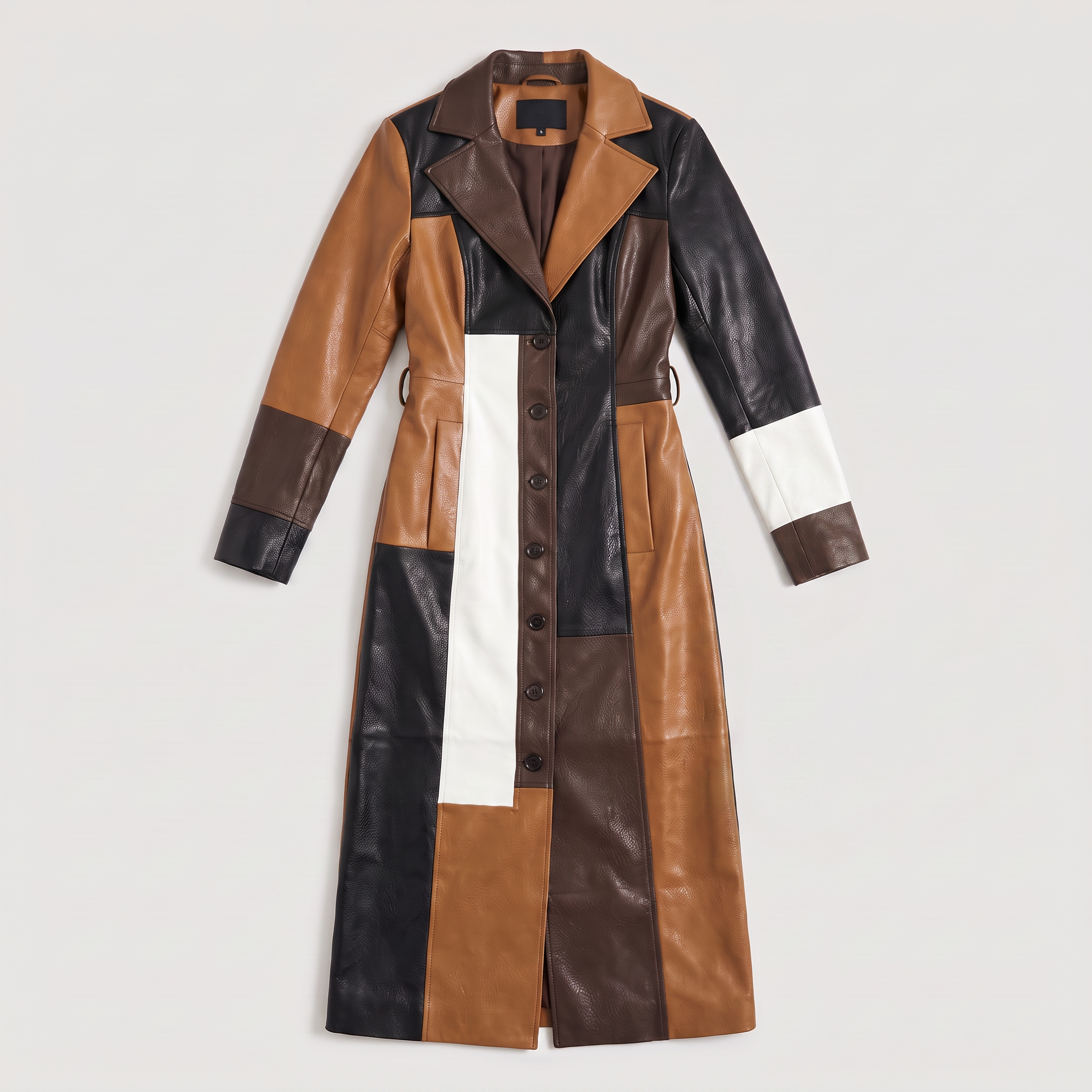 Women's Patchwork Trench Coat