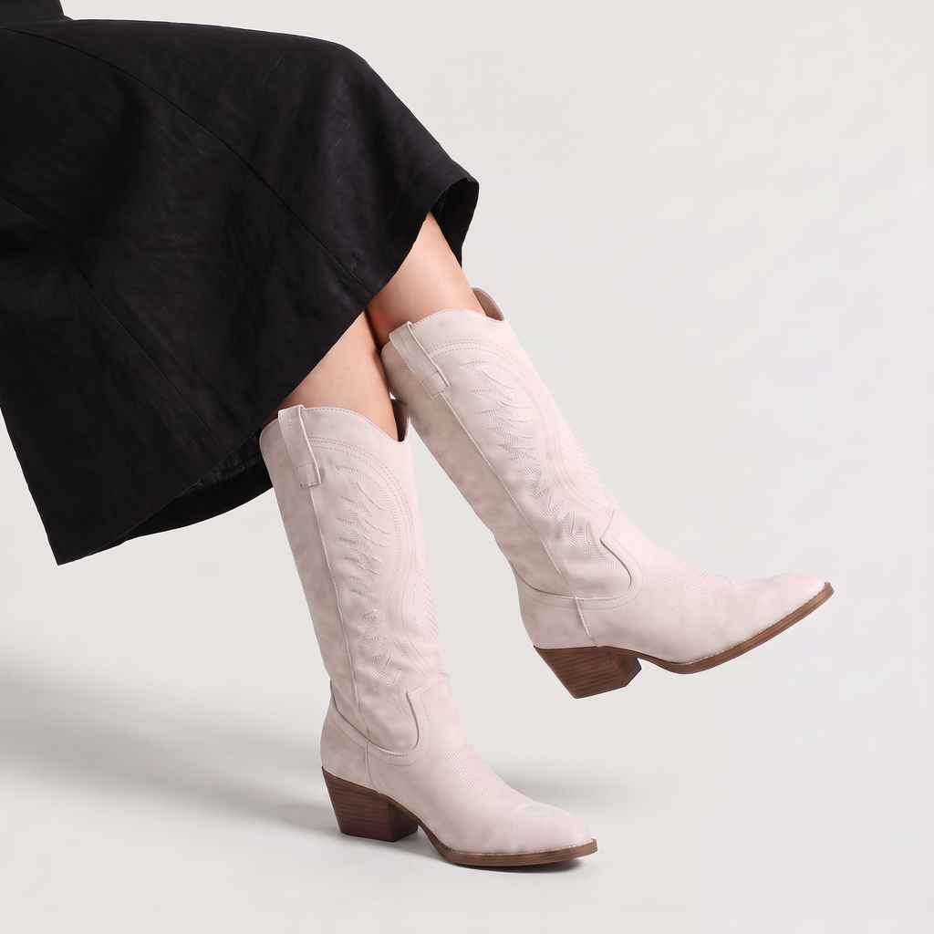 Women's Embroidered Western Knee-High Boots
