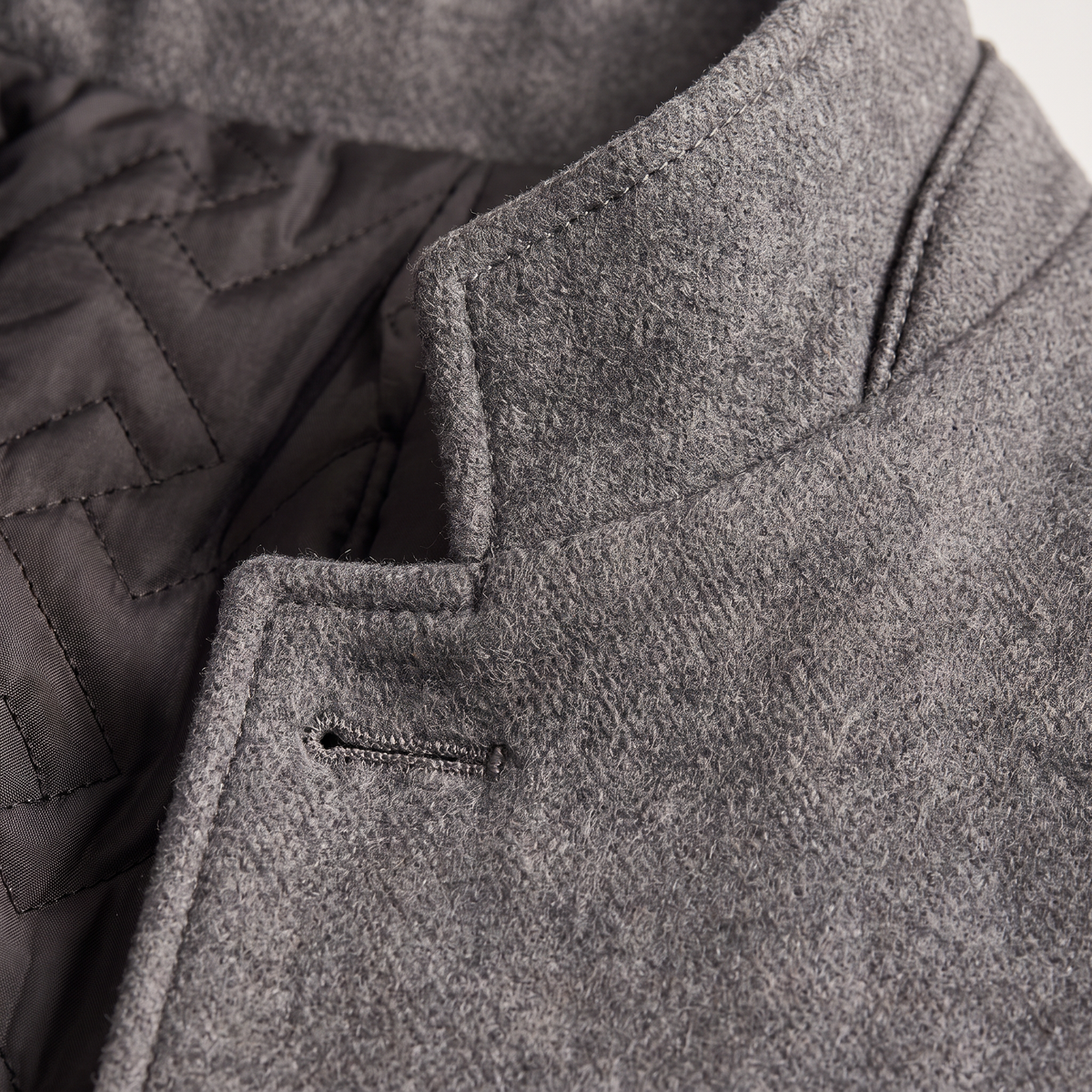 Men's Wool-Blend Stand Collar Coat