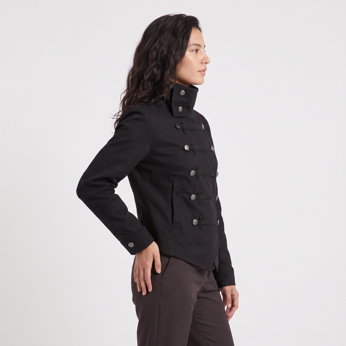 Women's Jet Black Napoleon Jacket