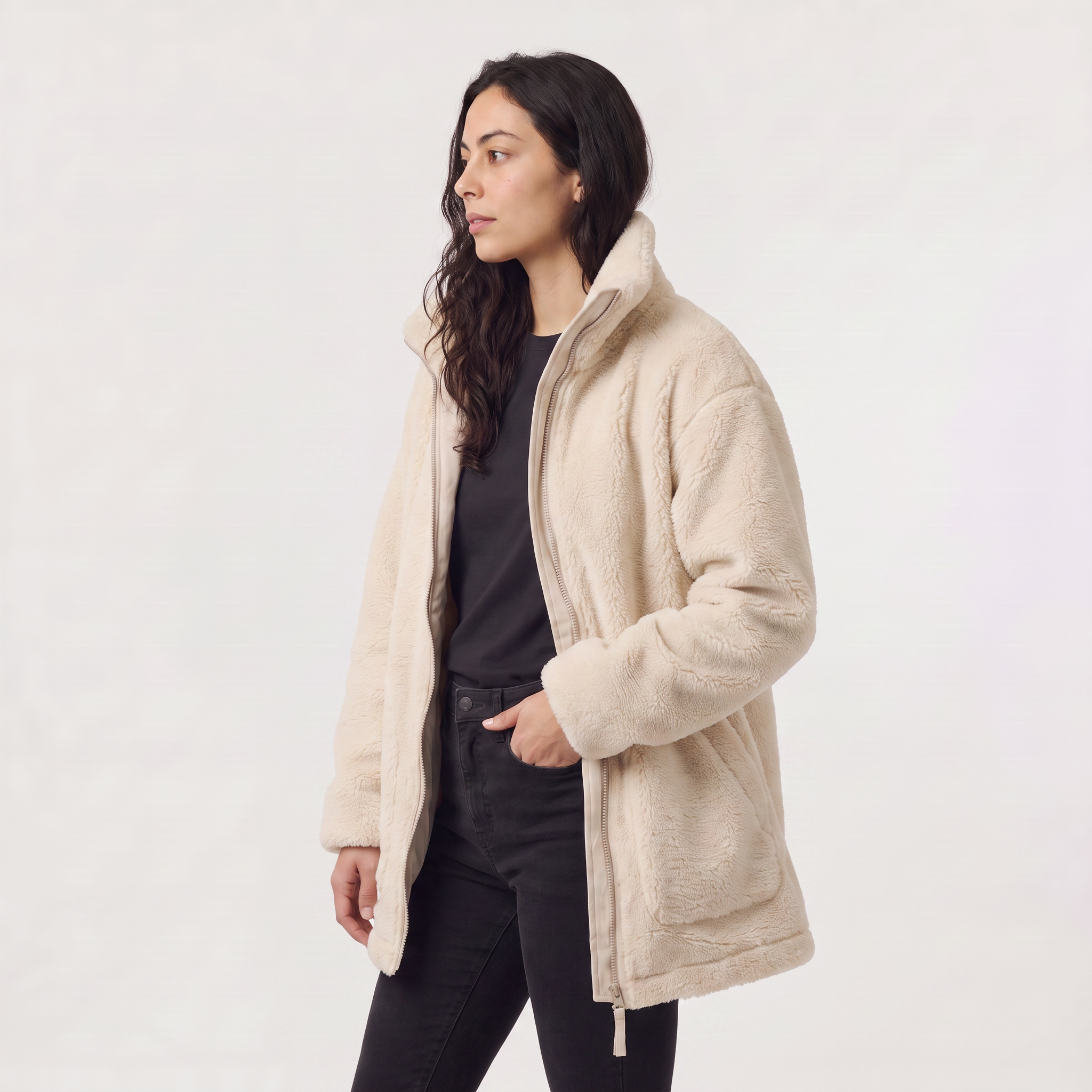 Women's Teddy Fleece Zip-Up Jacket