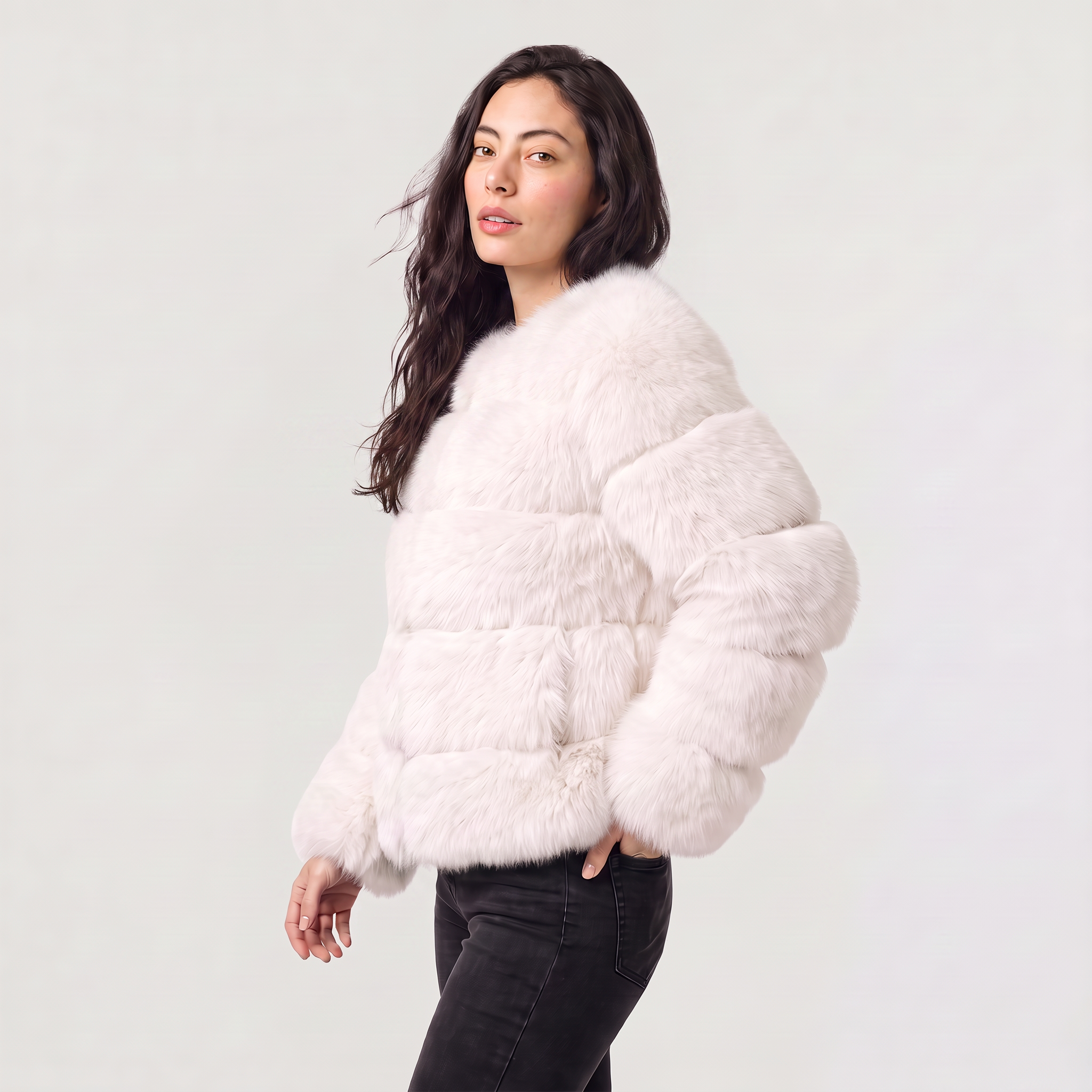 Women's Fluffy Faux Fur Jacket