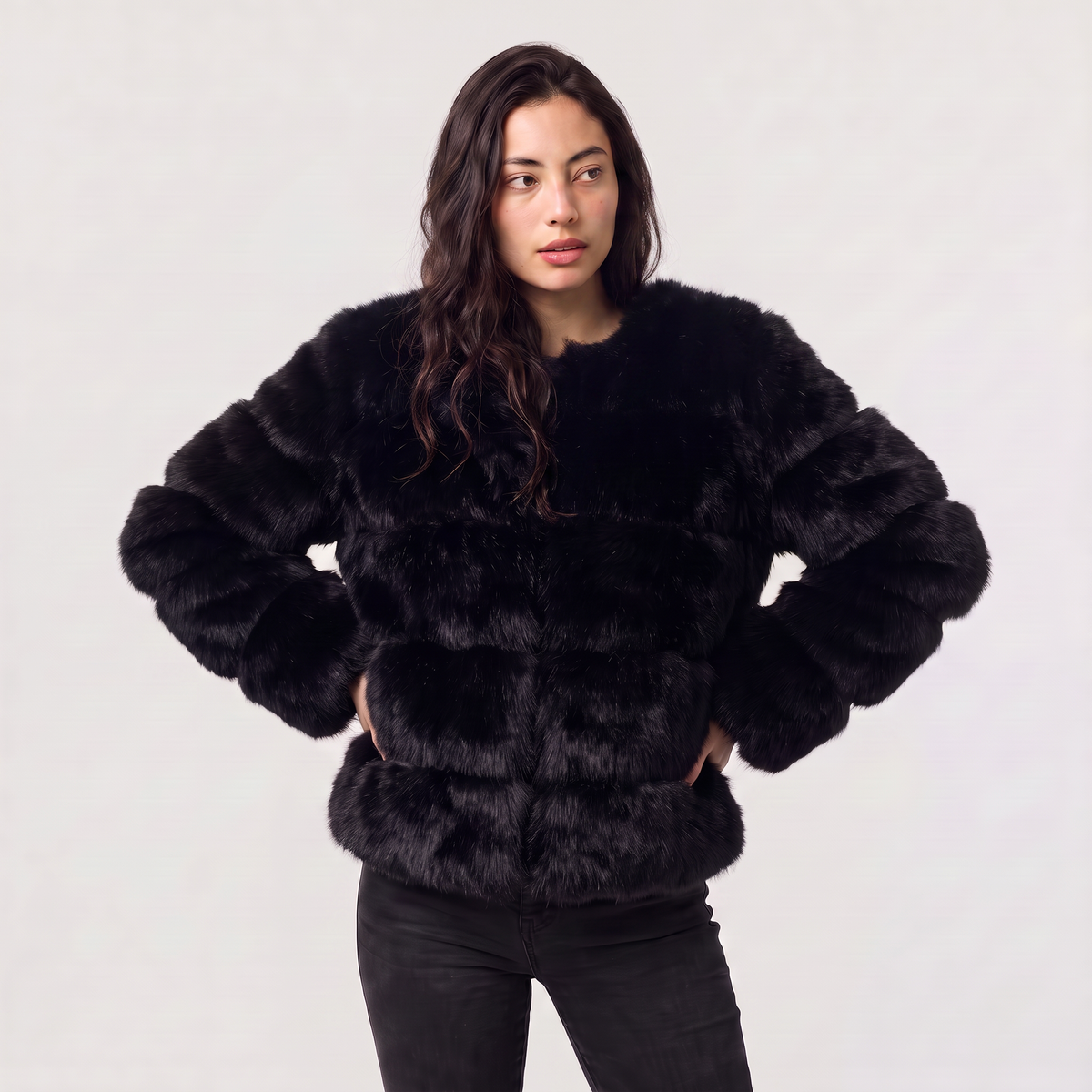 Women's Fluffy Faux Fur Jacket