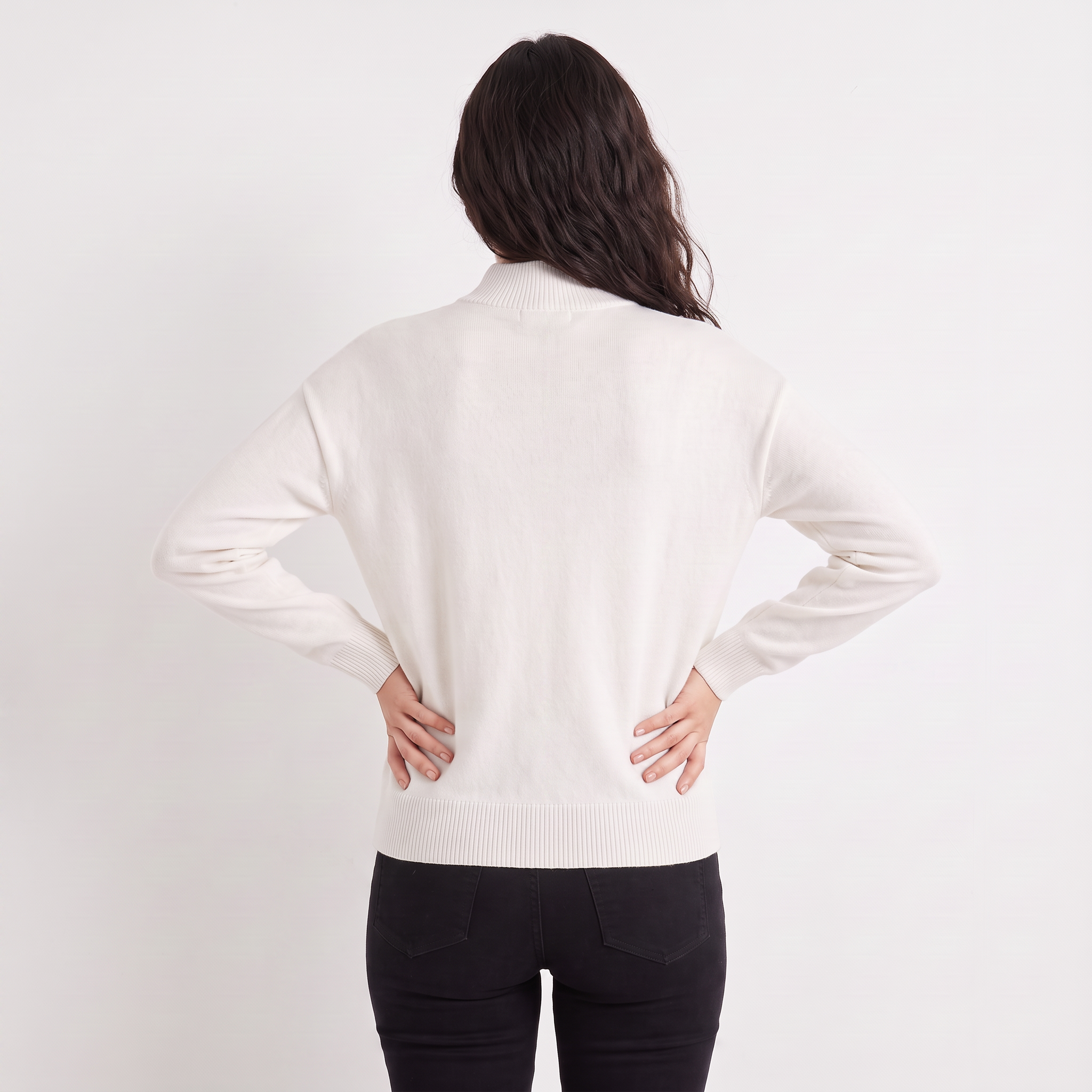 Women's Half-Neck Knitted Sweater