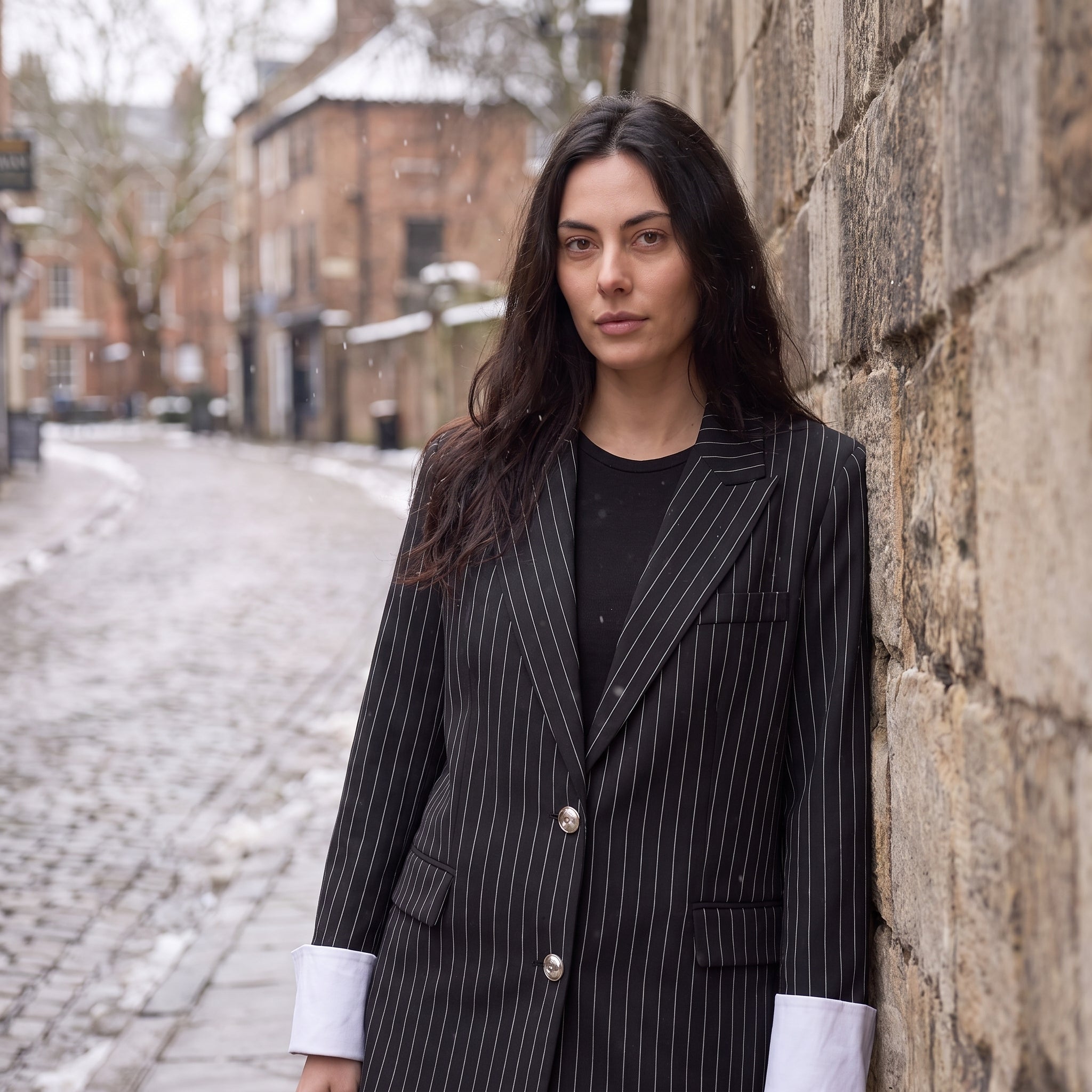 Women's Oversized Striped Blazer