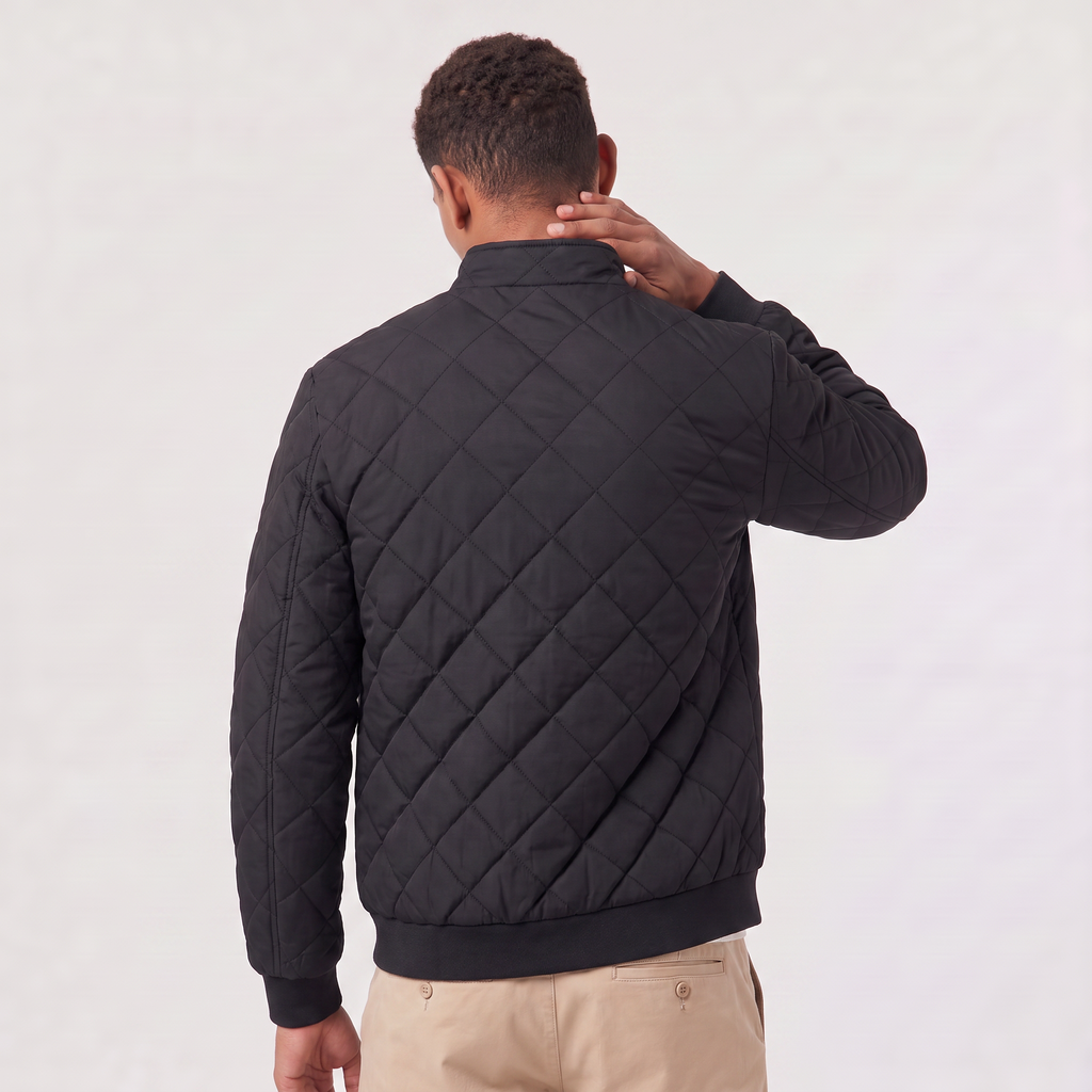 Men's Fleece-Lined Quilted Relaxed Fit Jacket