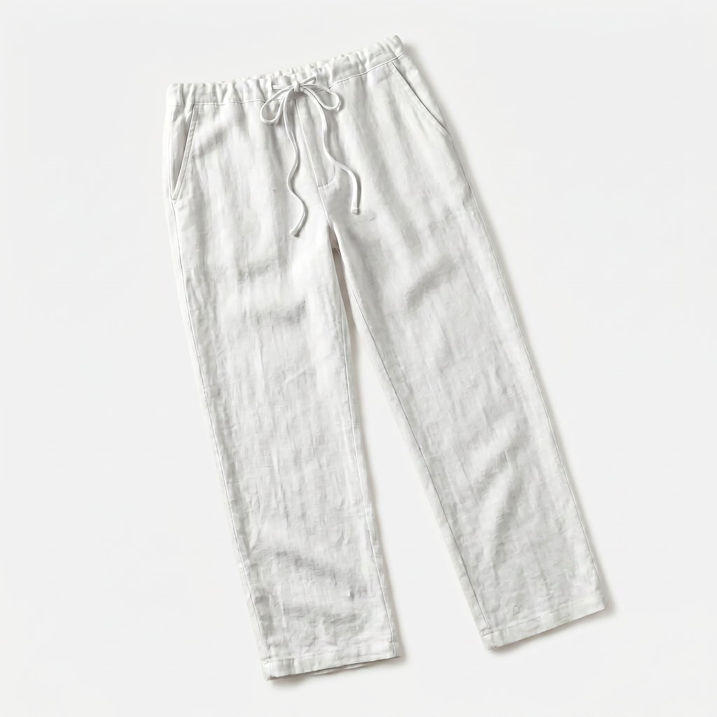 Men's Drawstring Waist Straight-Leg Trousers