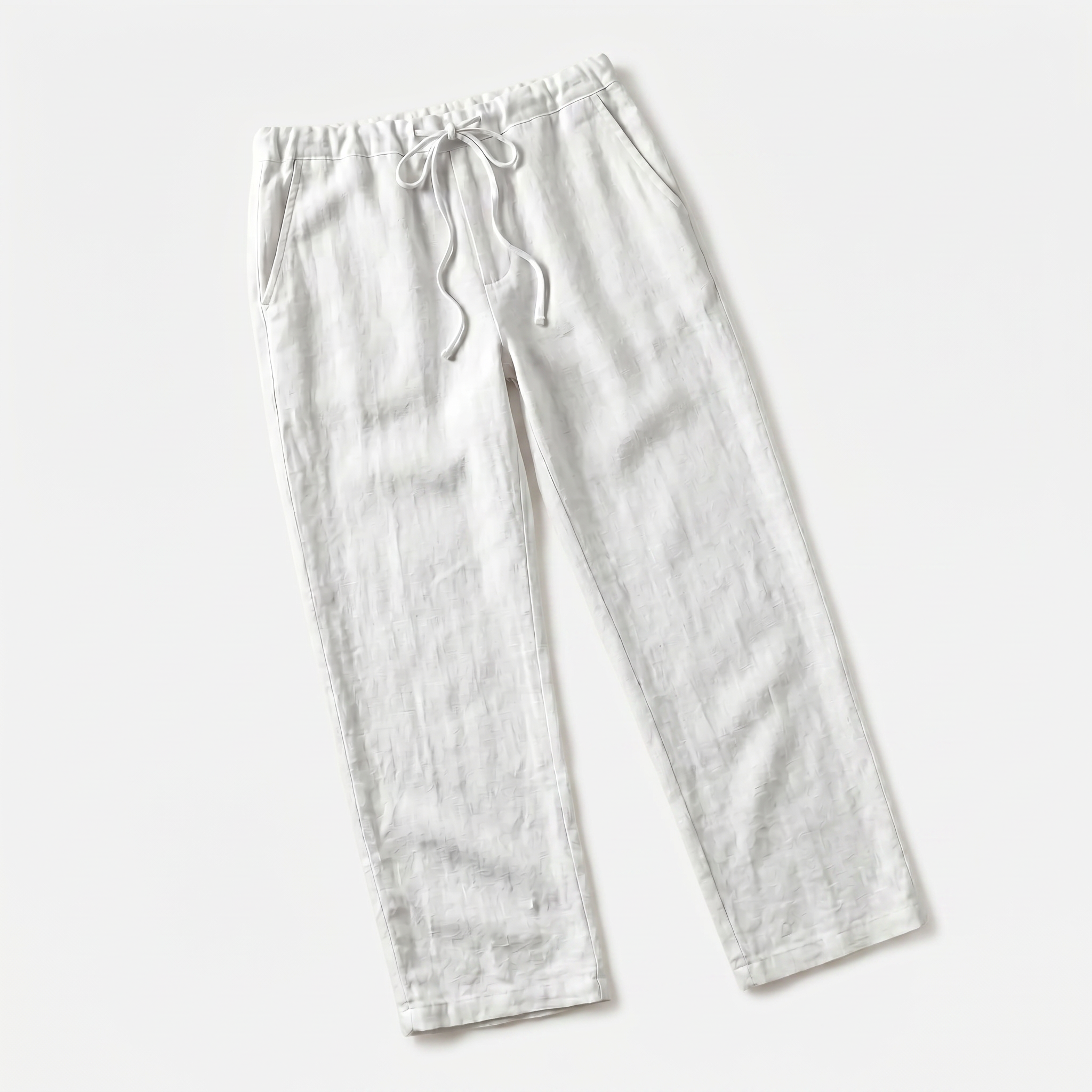 Men's Drawstring Waist Straight-Leg Trousers